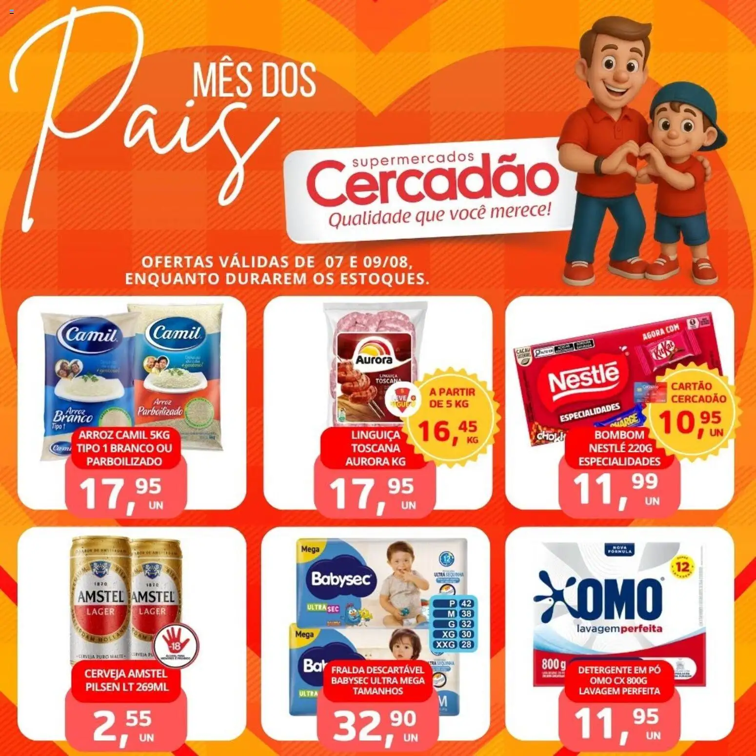 Cercadão Folheto - válido de 07/08/2026 | Página: 1 | Produtos: Especialidades, Detergente, Arroz, Bombom