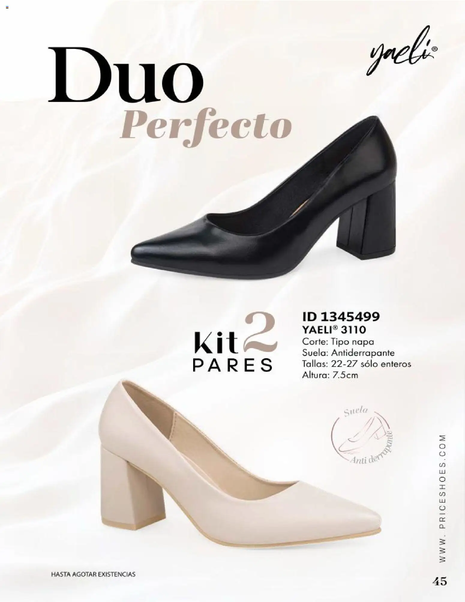 Nuevas ofertas de Price Shoes válidas en toda la República Mexicana desde el 09.05.2026. ¡Encuentra las mejores ofertas en Price Shoes catálogo Especial Vestir! | Página: 45