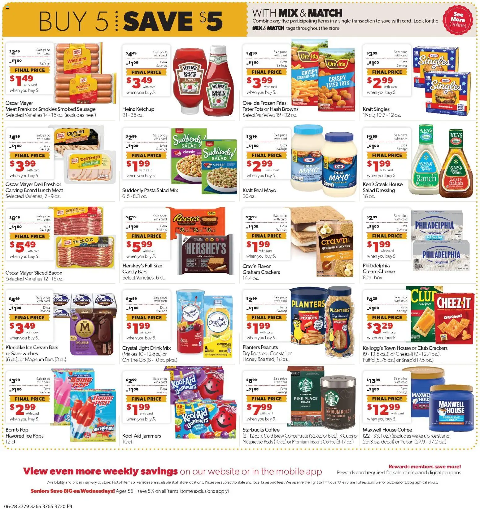Family Fare Weekly Ad - valid from 06/28/2026 | Page: 4 | Products: Cheese, Pasta, Ketchup, Ice cream