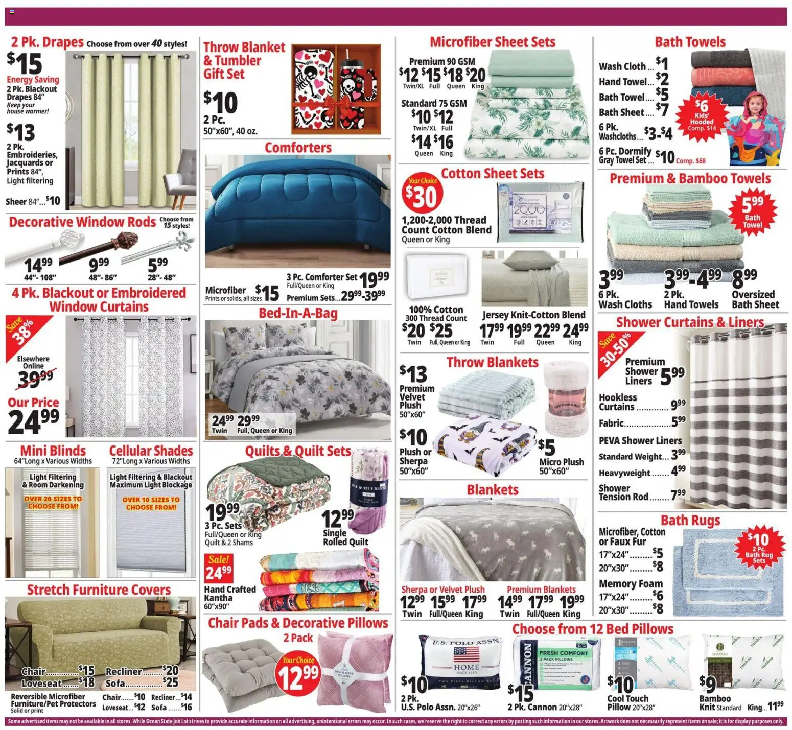 Ocean State Job Lot Weekly Ad - MA - valid from 09/10/2026 | Page: 7 | Products: Shower, Comforter, Sheet, Foam
