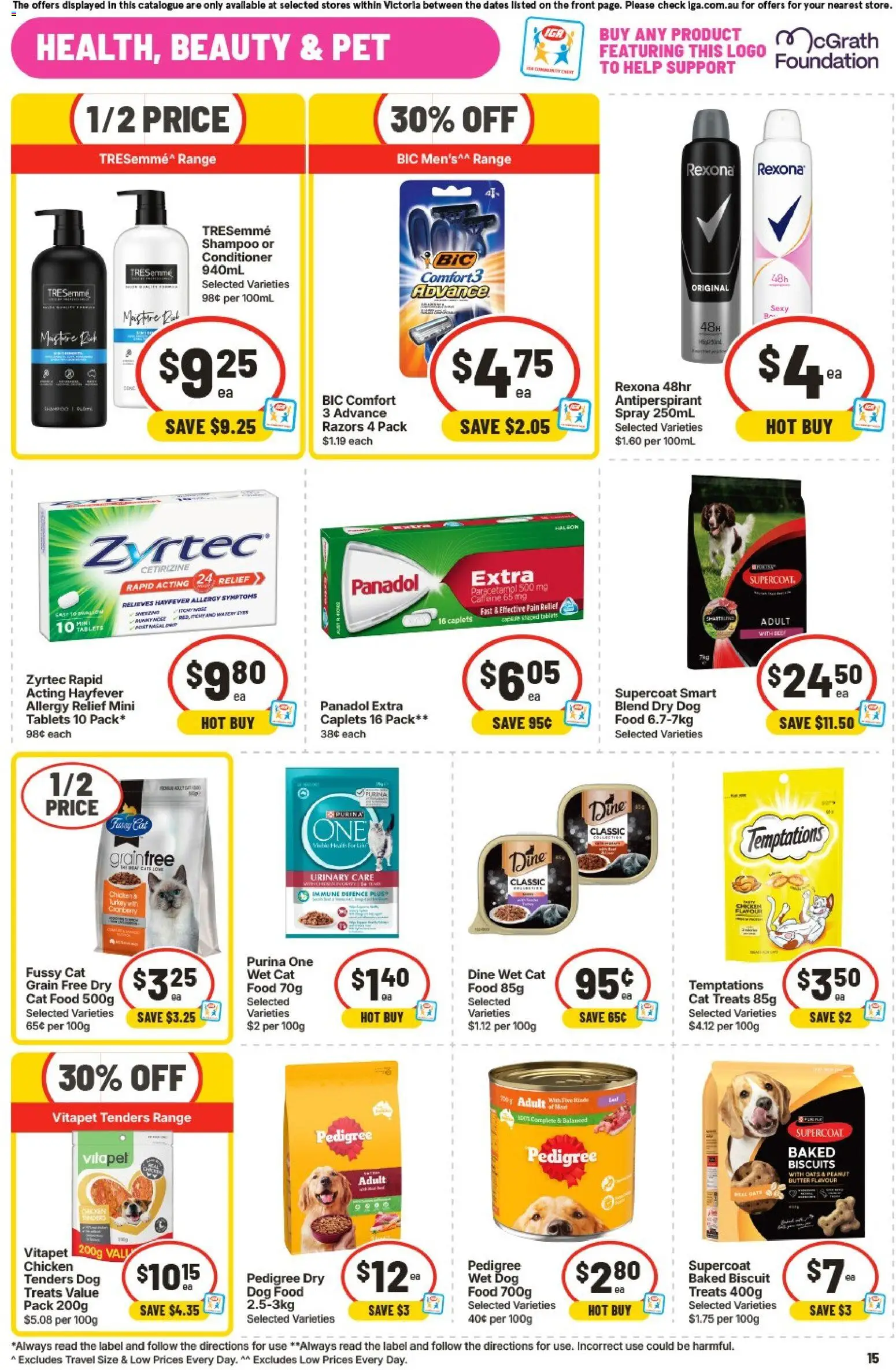 IGA catalogue - valid from 09/09/2026 | Page: 16 | Products: Antiperspirant, Dog food, Biscuits, Foundation