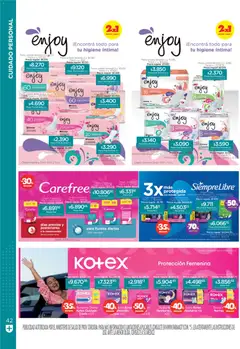 Vista previa Farmacity catálogo válido desde el 01/09/2026 | Página: 42 | Productos: Toalla, Higiene íntima, Diarios