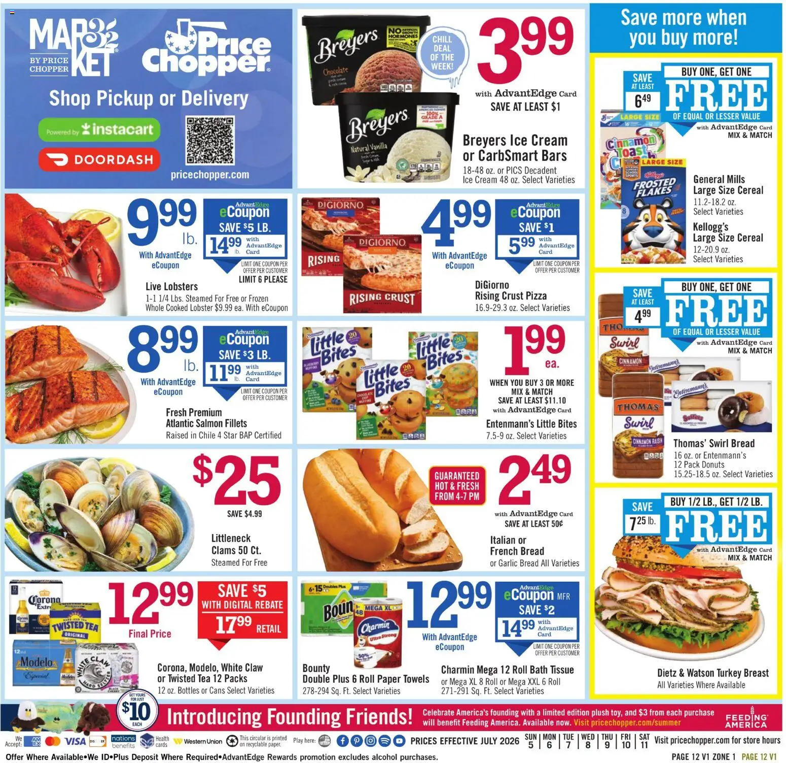 Price Chopper - Weekly Ad - valid from 07/05/2026 | Page: 12 | Products: Chocolate, Pizza, Ice cream, Garlic