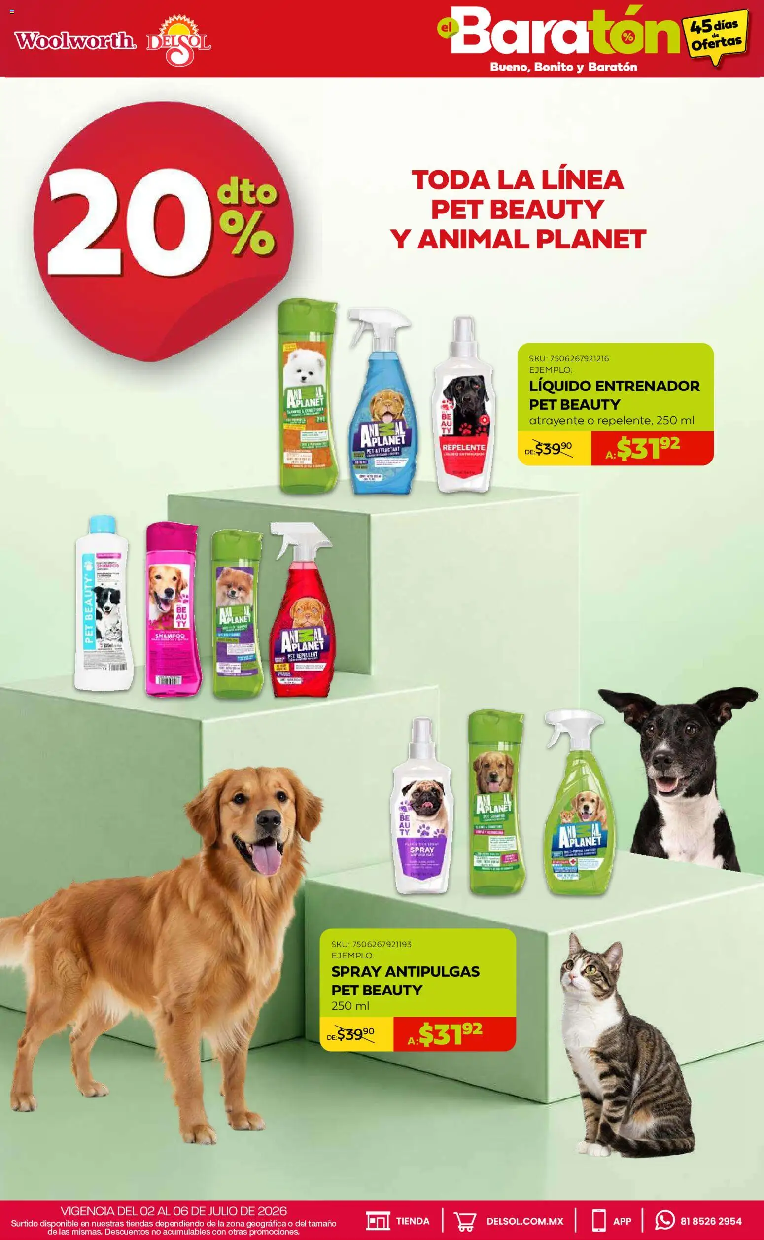 Nuevas ofertas de Del Sol y Woolworth válidas en toda la República Mexicana desde el 02/07/2026. ¡Encuentra las mejores ofertas en Del Sol y Woolworth catálogo Bueno, Bonito y Baratón! | Página: 16 | Productos: Repelente