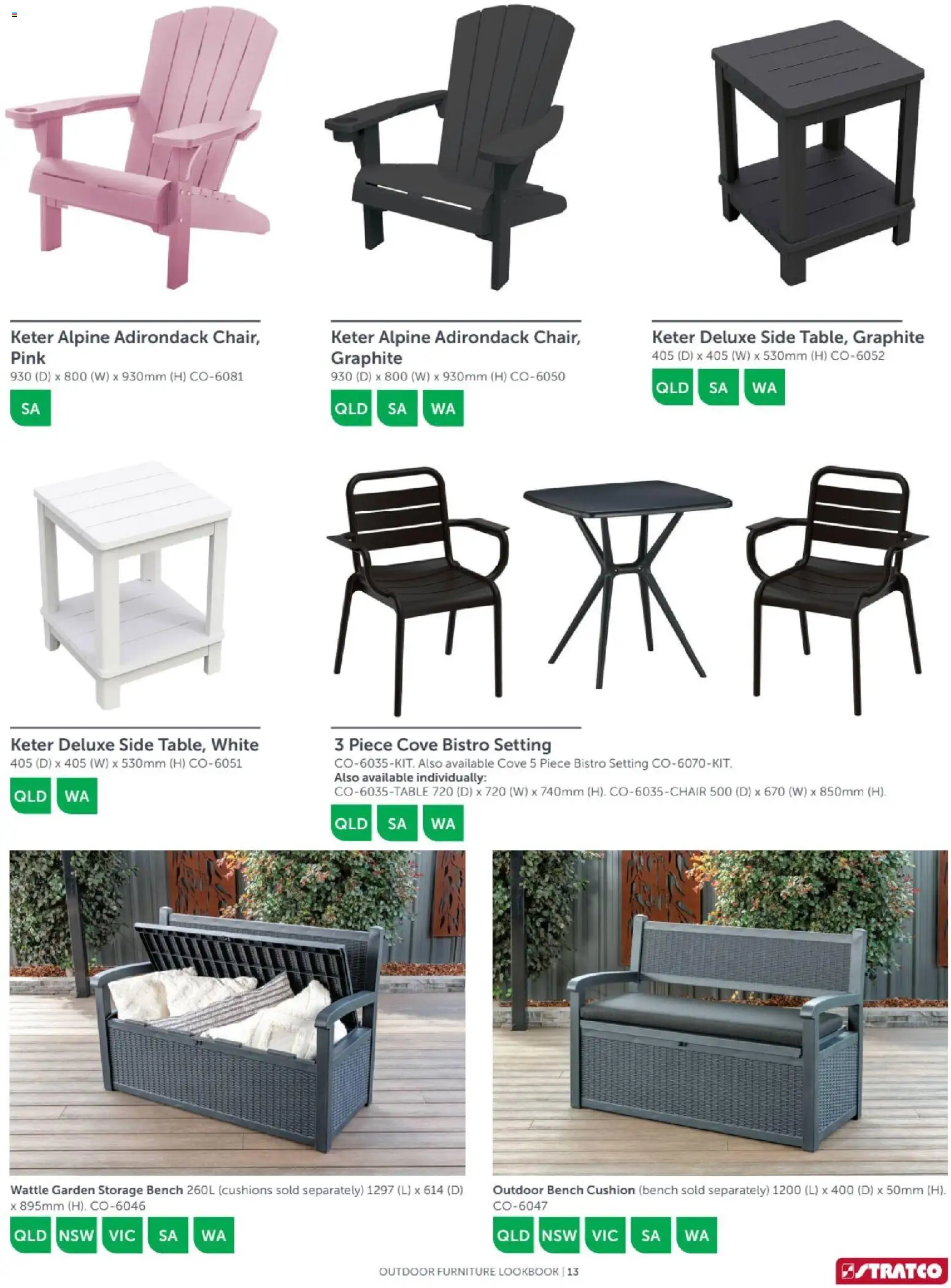 Stratco catalogue - valid from 04/12/2025 | Page: 13 | Products: Cushion, Outdoor furniture, Bench
