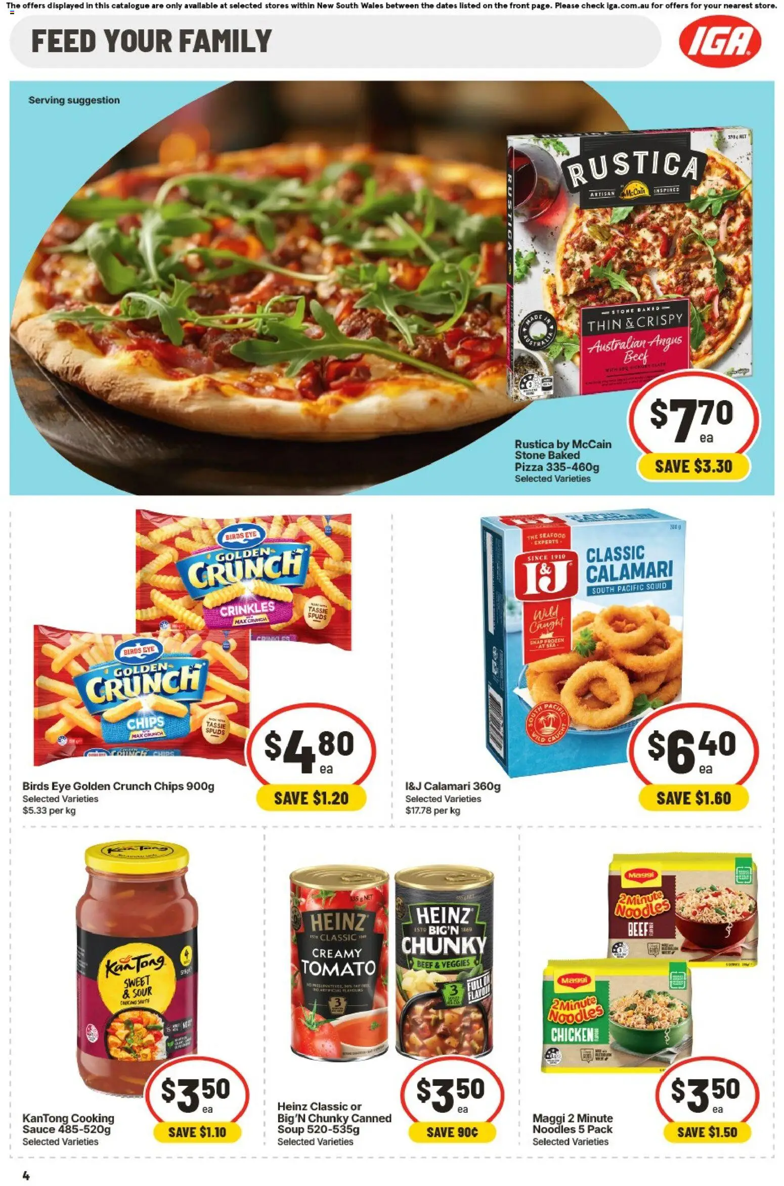 IGA catalogue - valid from 20.05.2026 | Page: 5 | Products: Pizza, Noodles, Beef, Sauce