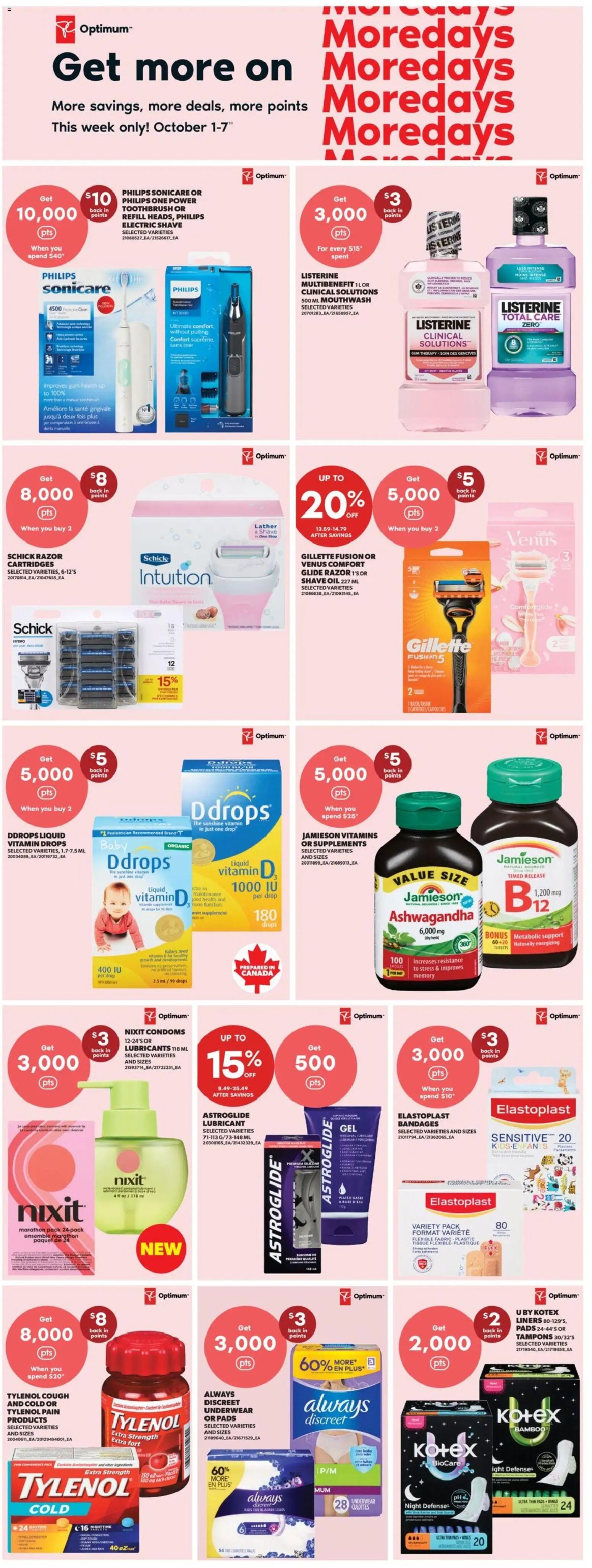 Real Canadian Superstore flyer valid from Oct 1, 2026 | Page: 18 | Products: Toothbrush, Lubricant, Mouthwash, Underwear
