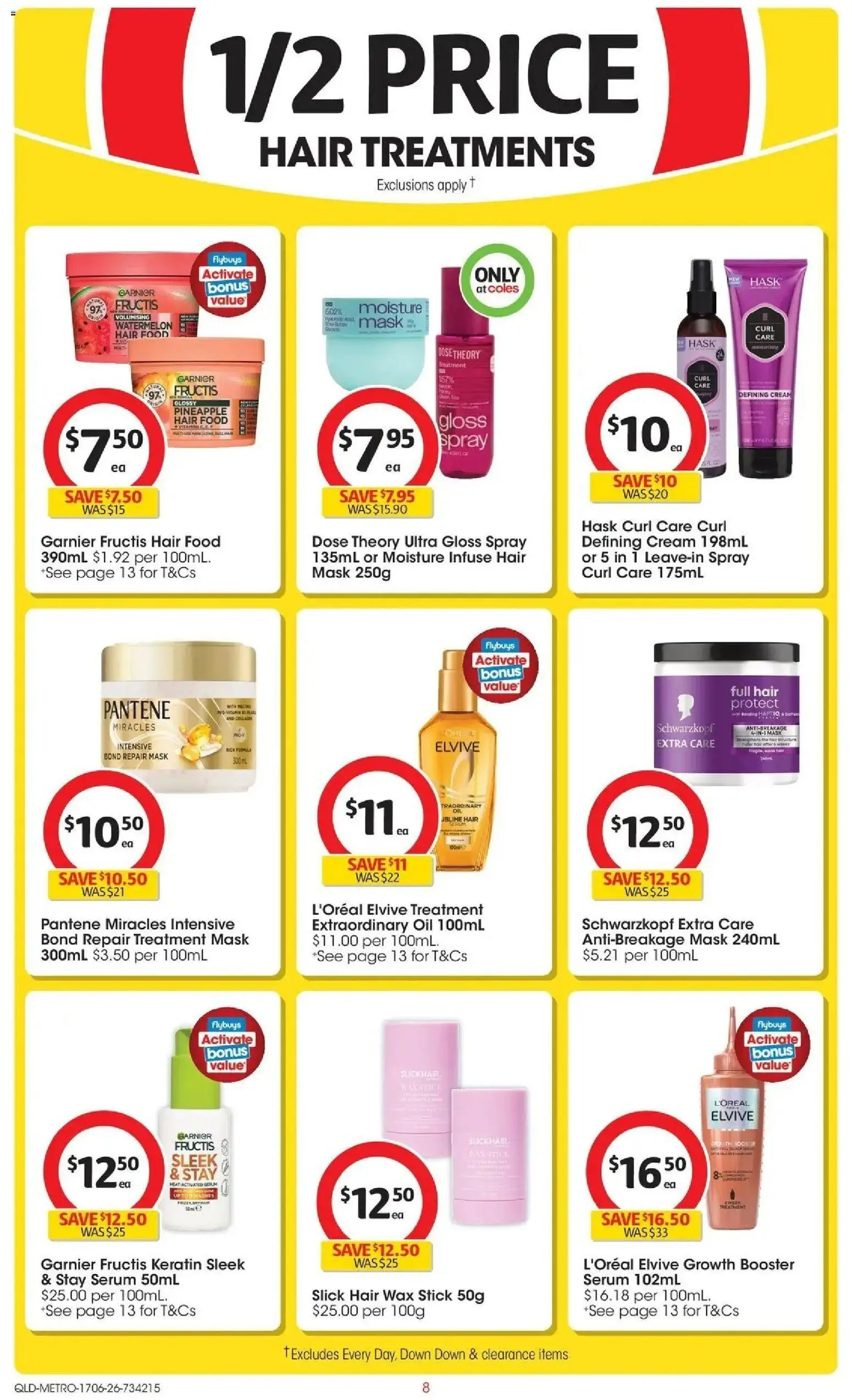 Coles catalogue - valid from 16.06.2026 | Page: 8 | Products: Oil, Mask, Pineapple, Watermelon