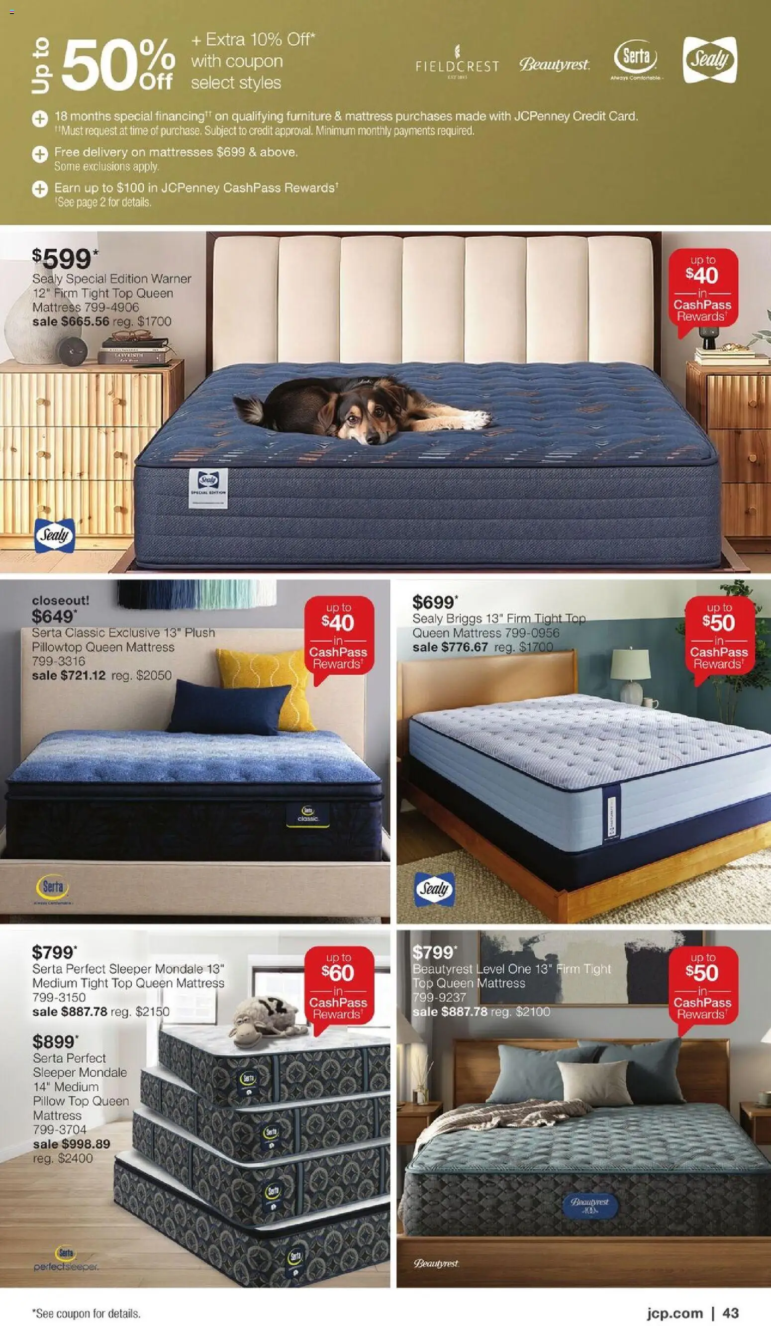 JCPenney Semi-Annual Home Sale - valid from 09/28/2026 | Page: 42 | Products: Mattress, Pillow