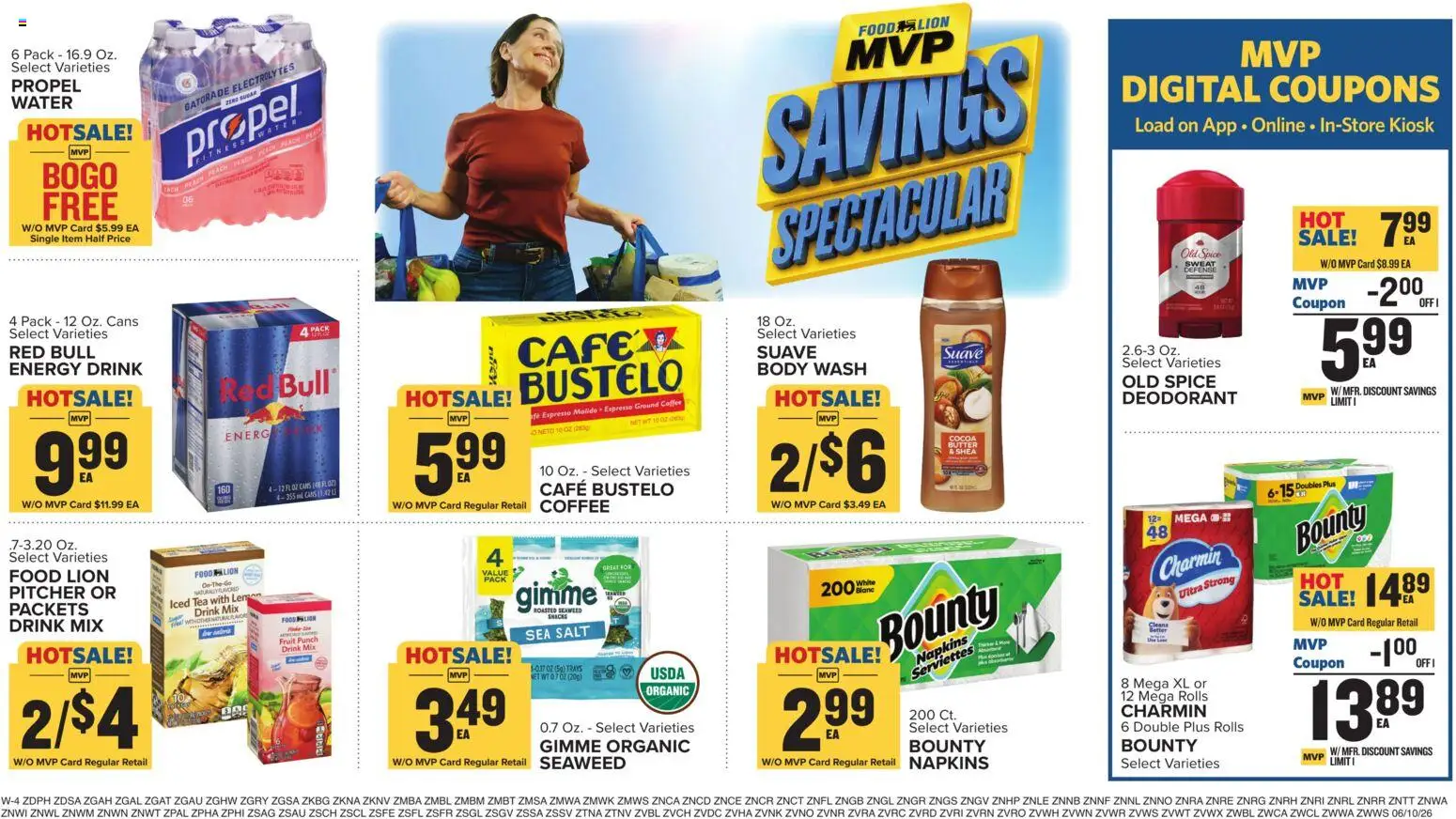 Food Lion Weekly Ad - valid from 10.06.2026 | Page: 14 | Products: Deodorant, Body Wash, Water, Salt