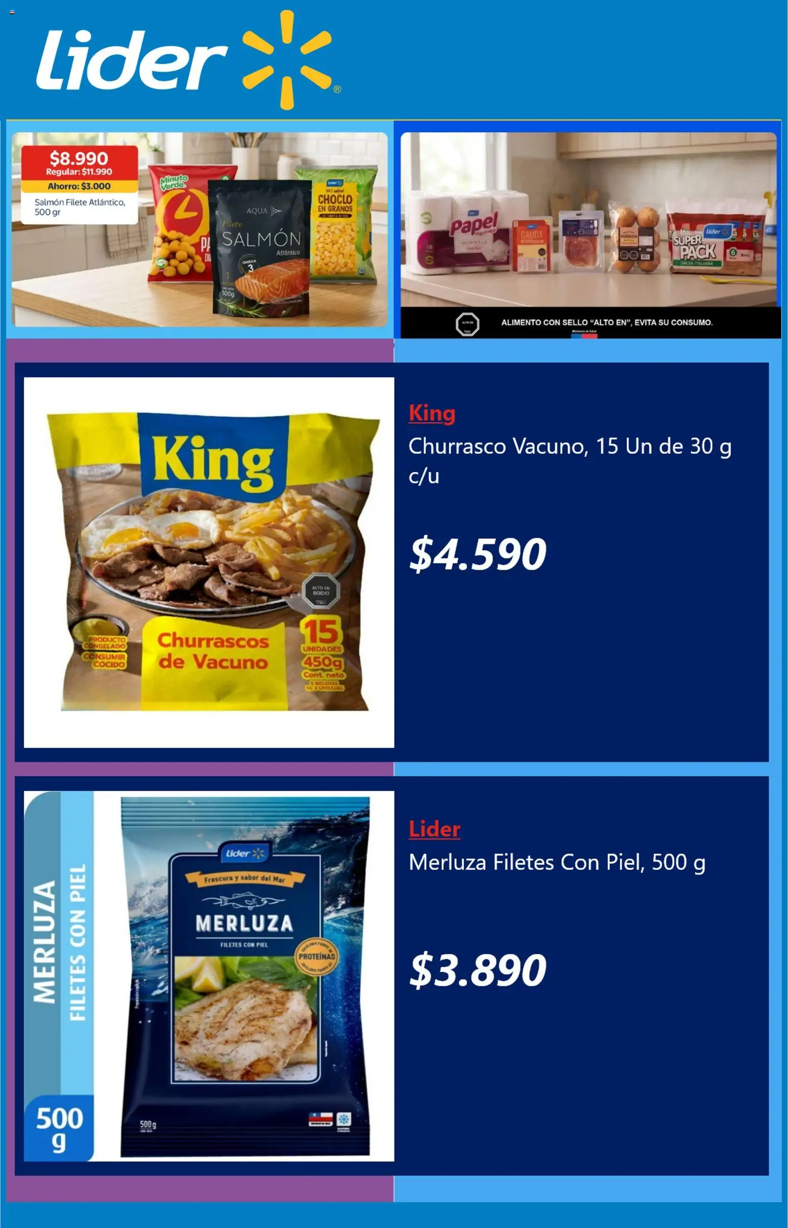 Lider Ofertas │ válido desde el 11.08.2026 | Página: 5 | Productos: Filete, Papel higiénico, Salmón, Omega