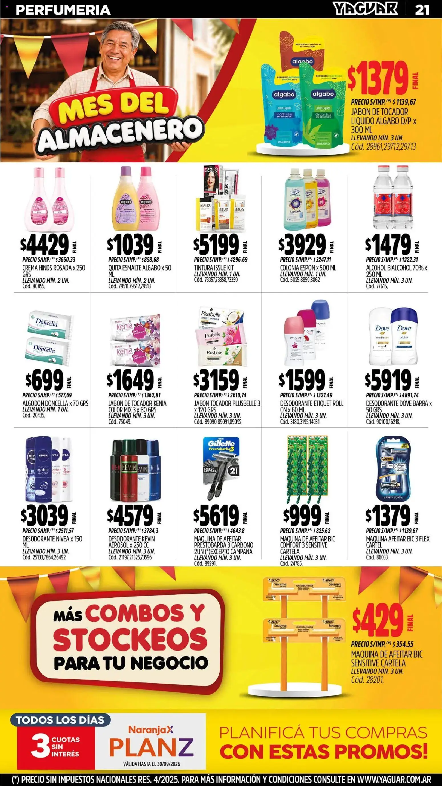 Yaguar - Oferta Semanal Córdoba │ válido desde el 31/08/2026 | Página: 21 | Productos: Jabón líquido, Tintura, Jabón, Crema