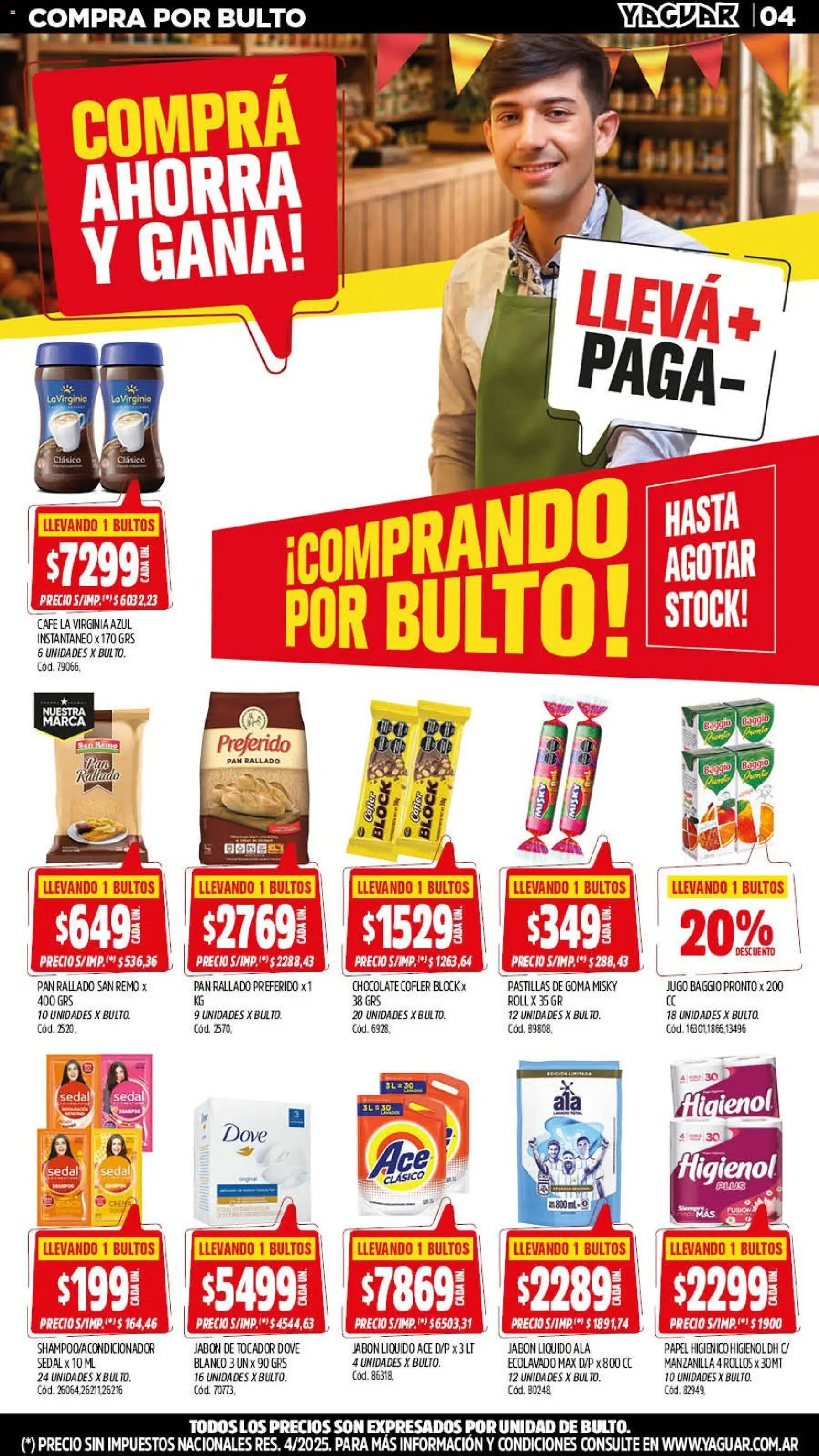 Yaguar - Oferta Semanal Mar del Plata │ válido desde el 14/09/2026 | Página: 4 | Productos: Jabón, Pan, Chocolate, Crema