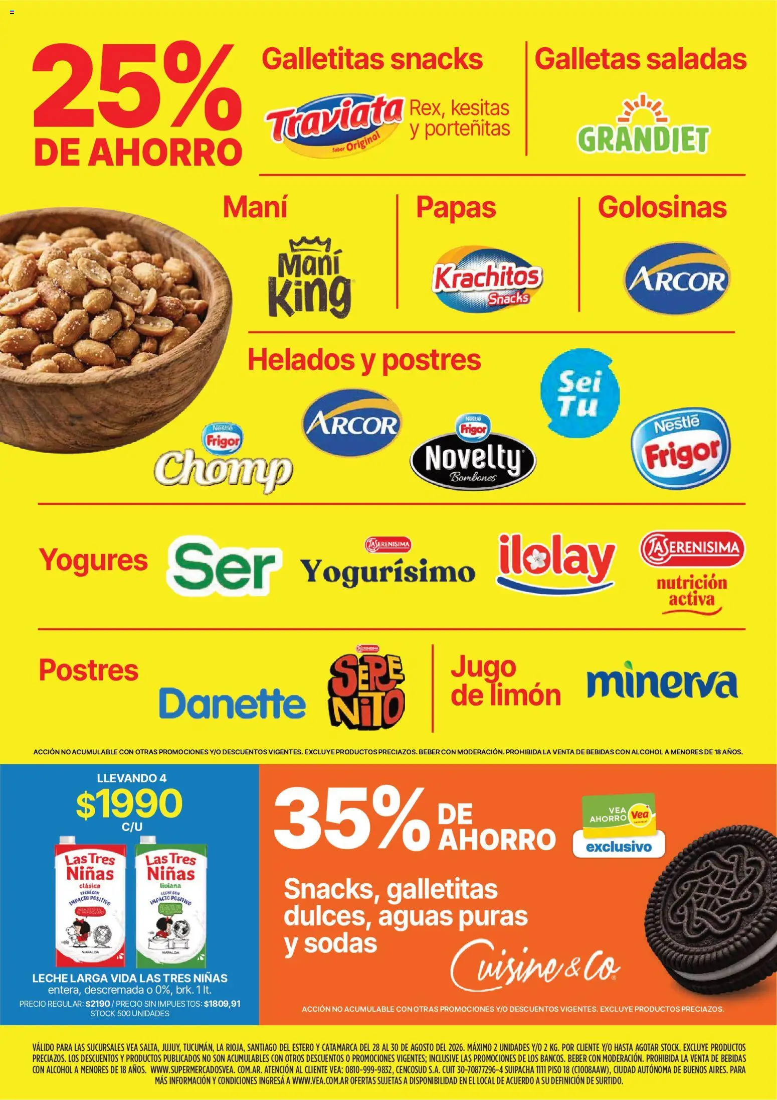 Vea - Fin de semana de ahorro | NOA │ válido desde el 28/08/2026 | Página: 4 | Productos: Bombones, Bebidas, Galletas saladas, Mani