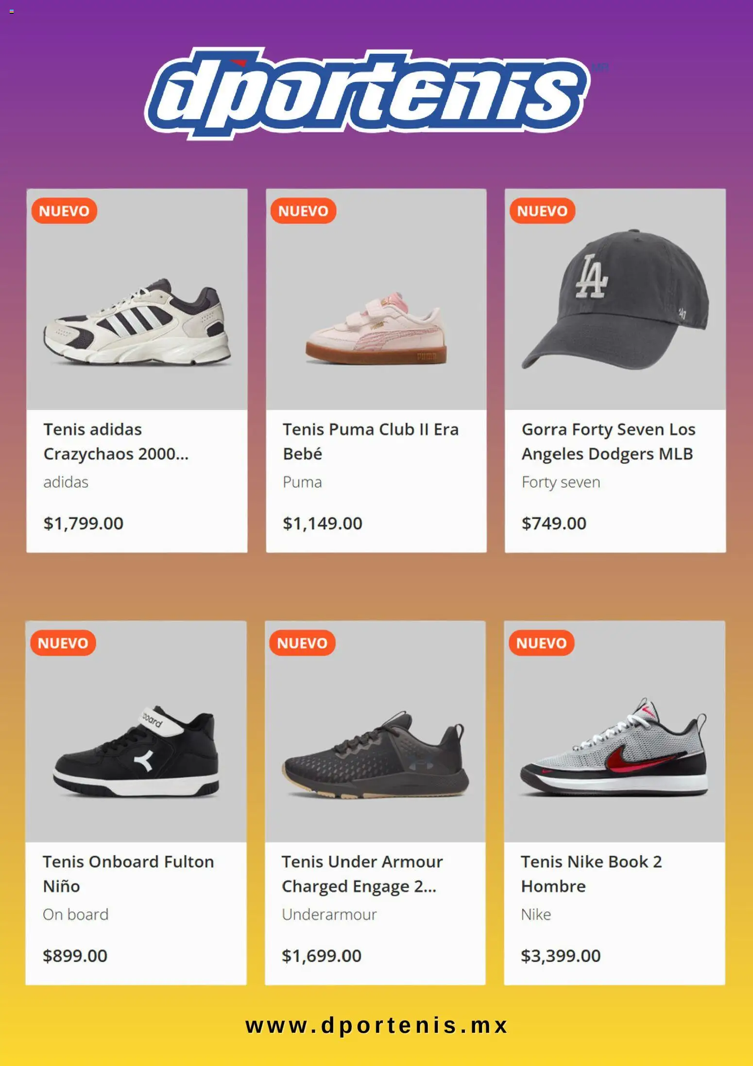 Nuevas ofertas de Dportenis válidas en toda la República Mexicana desde el 19.03.2026. ¡Encuentra las mejores ofertas en Dportenis catálogo! | Página: 4 | Productos: Tenis, Gorra