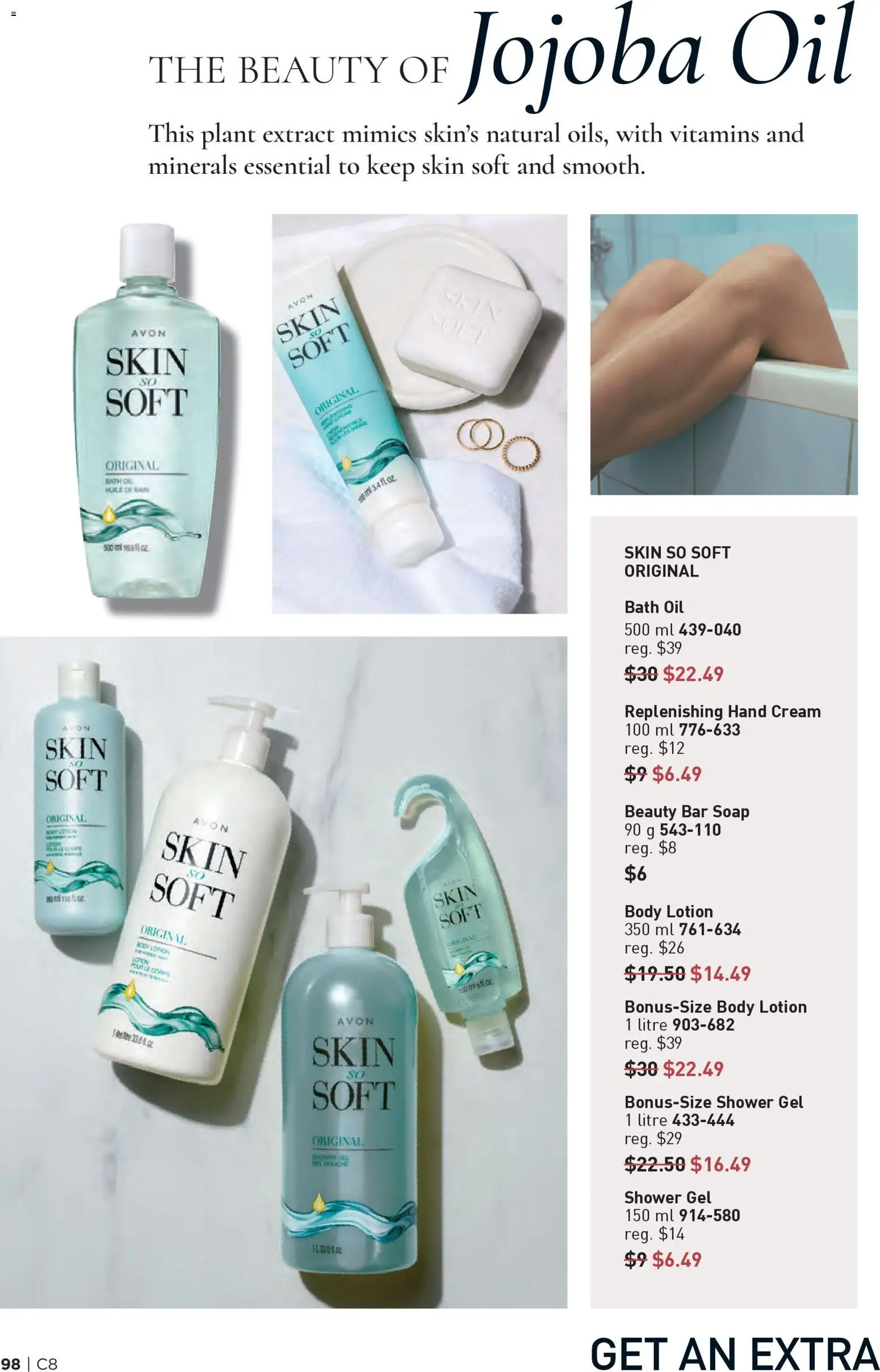 Avon flyer valid from 09.04.2026 | Page: 98 | Products: Body lotion, Hand cream, Soap, Bath