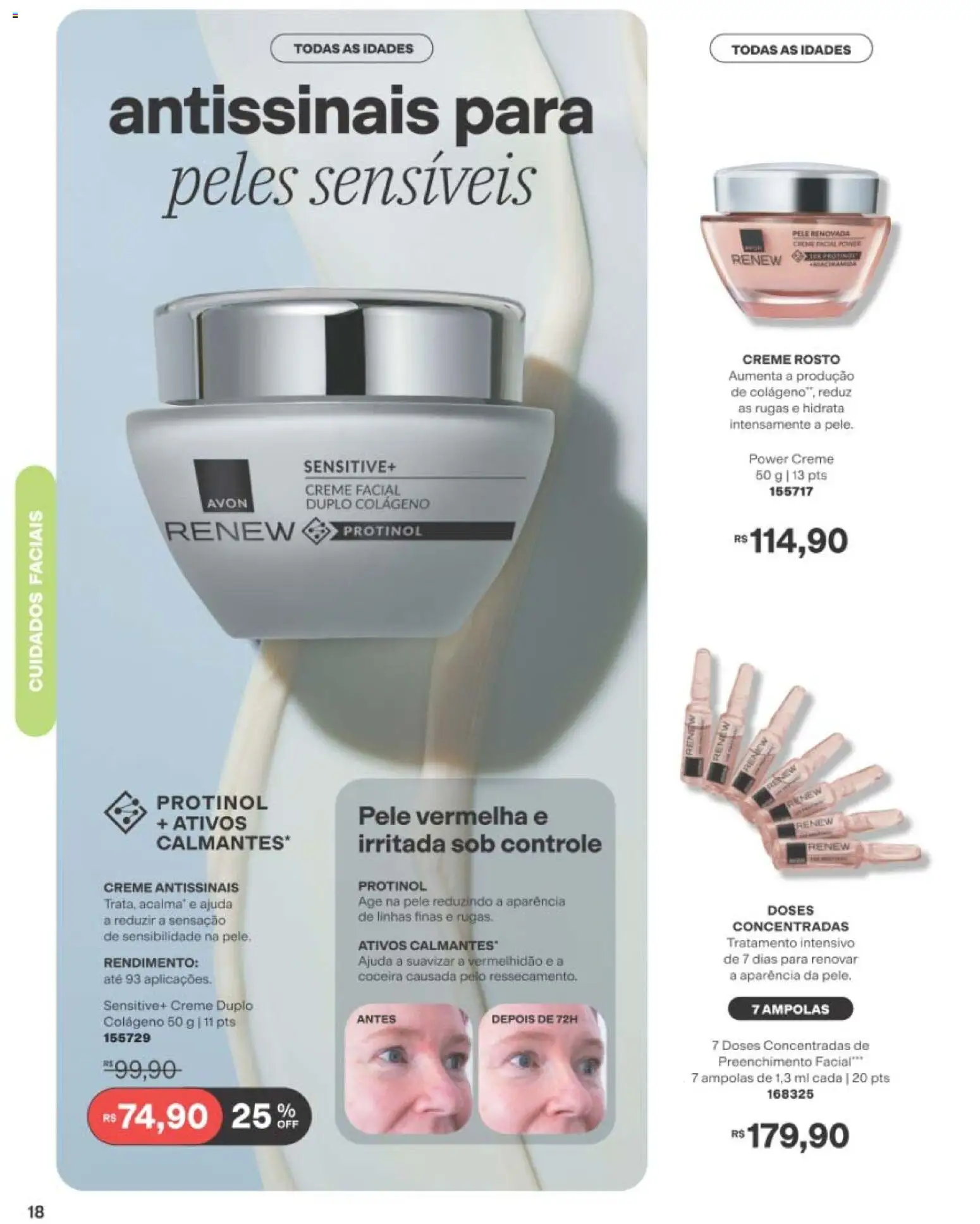 Avon Folheto - válido de 10/08/2026 | Página: 18 | Produtos: Creme facial, Colágeno, Creme