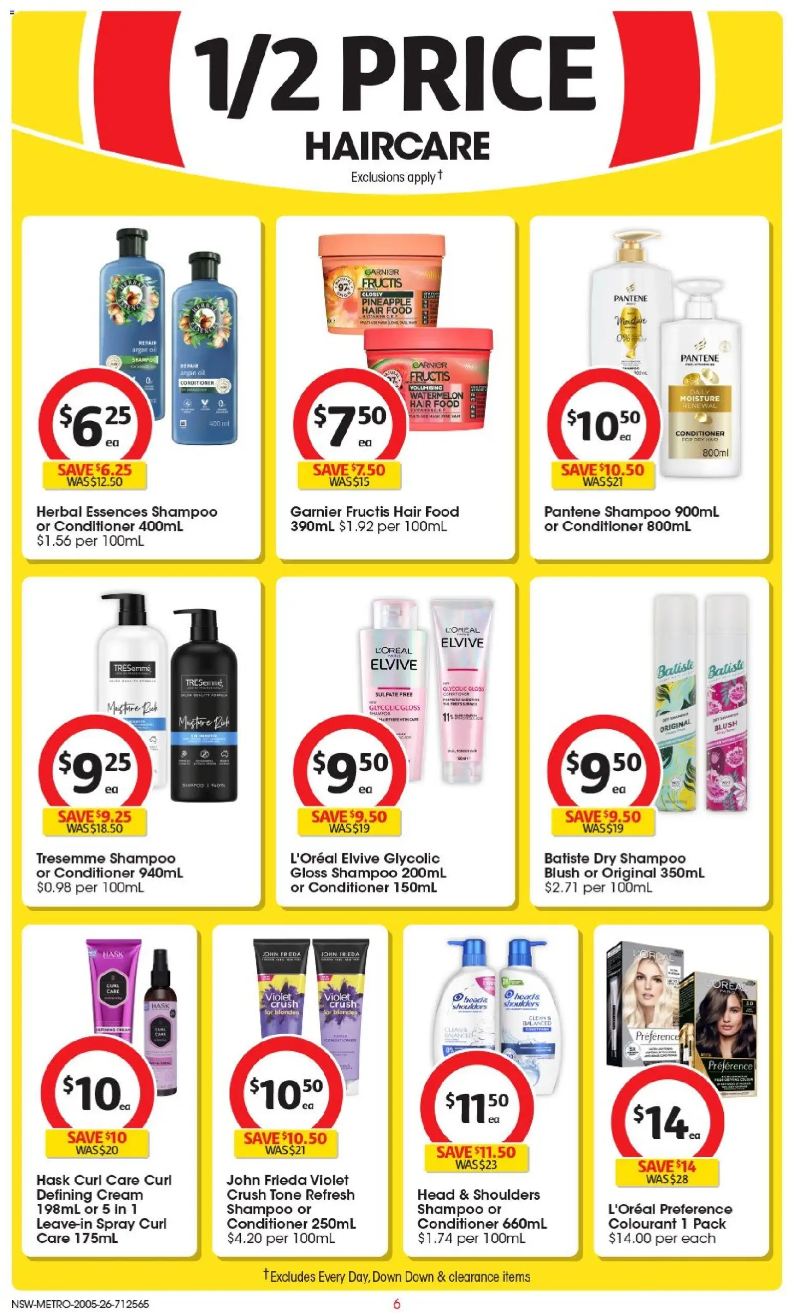 Coles catalogue - valid from 19.05.2026 | Page: 6 | Products: Blush, Shampoo, Pineapple, Argan oil