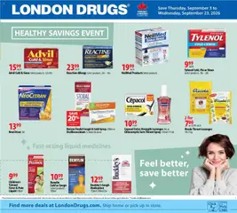Preview of London Drugs flyer - Healthy Savings Event from shop London Drugs valid from Sep 3, 2026