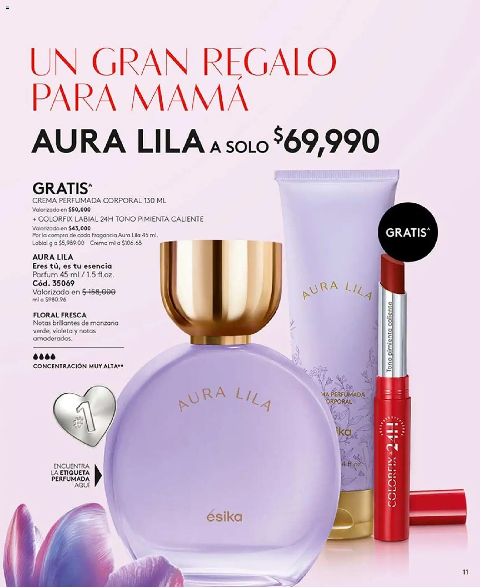 Ésika revista - valida desde el 24.04.2026 | Página: 11 | Productos: Pimienta, Crema, Manzana, Fragancia
