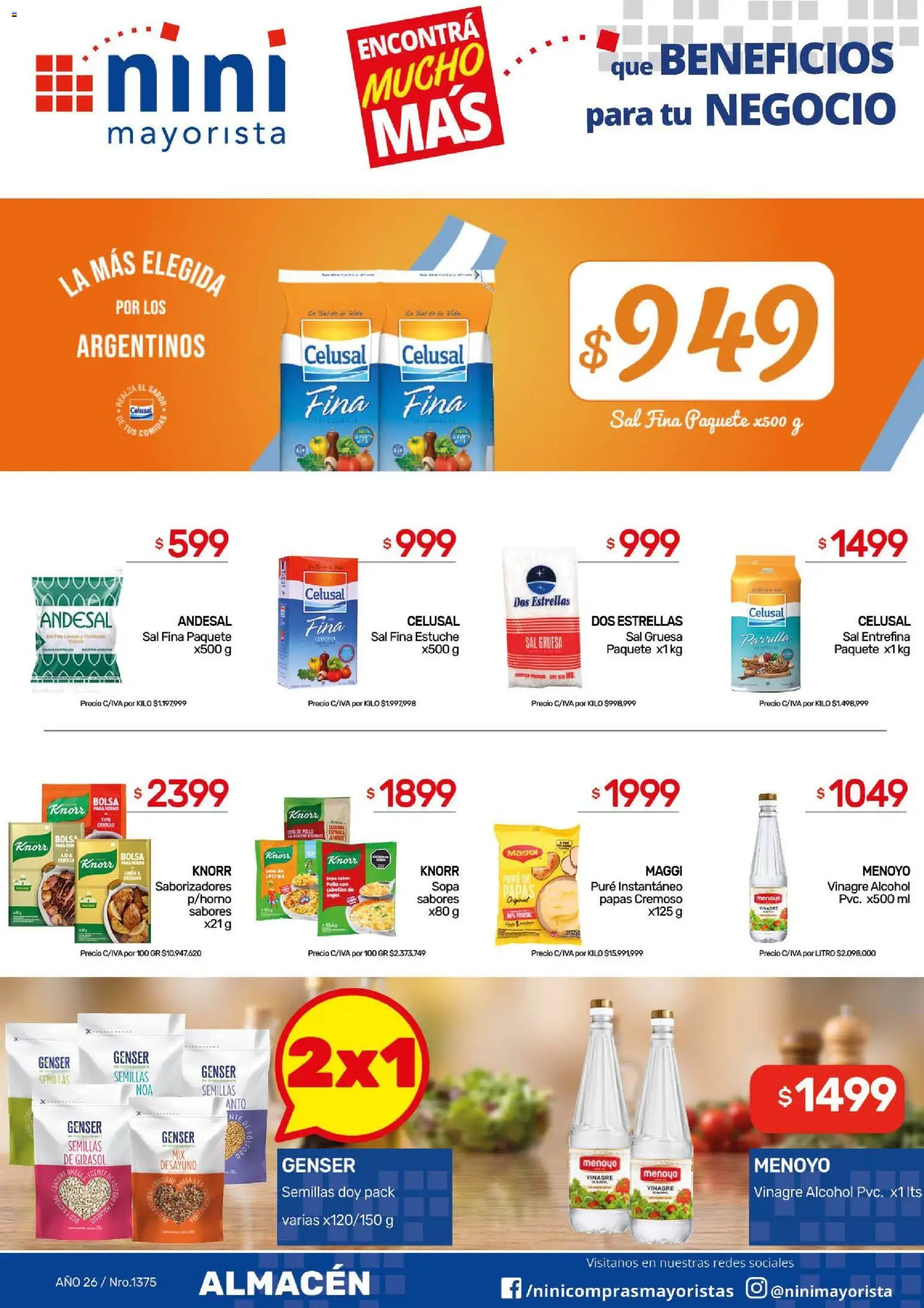 NINI Mayorista catálogo │ válido desde el 31/08/2026 | Página: 23 | Productos: Bolsa, Horno, Pollo, Puré