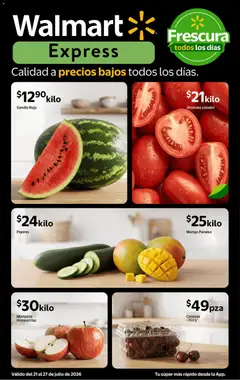 Vista previa de Walmart Express folleto Calidad a precios bajos, nuevo folleto de la tienda, válido en México a partir del 21/07/2026