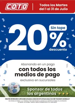 Vista previa Coto - Exclusivo Sucursales Julio válido desde el 01/07/2026