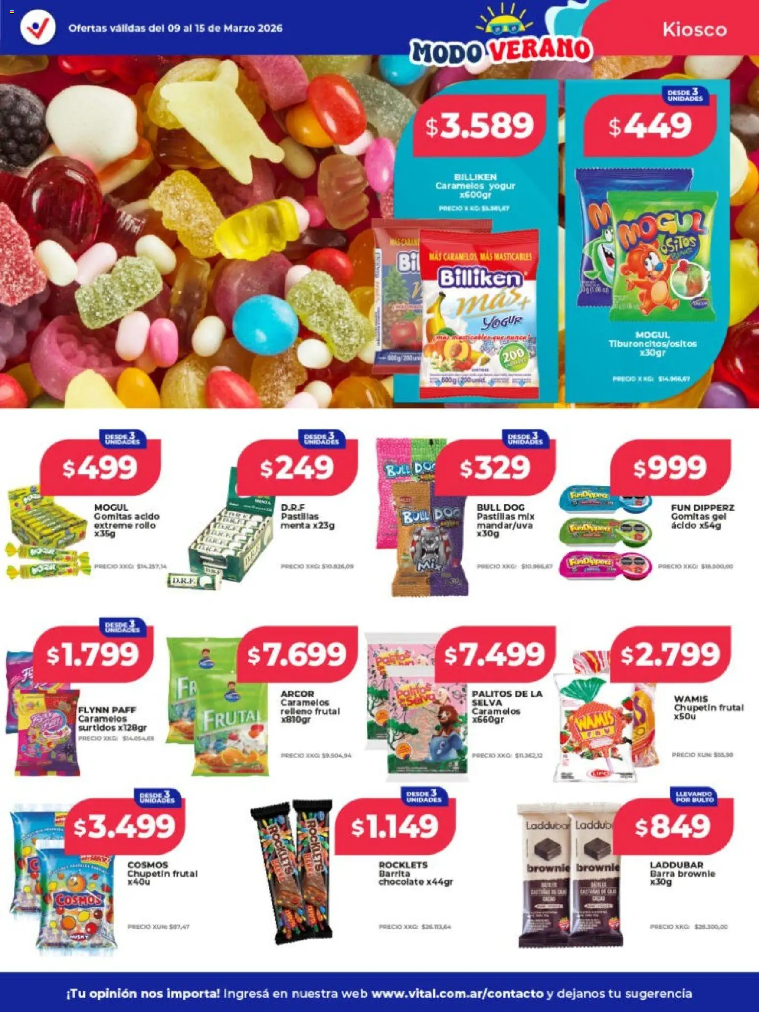 Vital - Ofertas fin - Abasto │ válido desde el 09.03.2026 | Página: 15 | Productos: Gomitas, Yogur, Chocolate