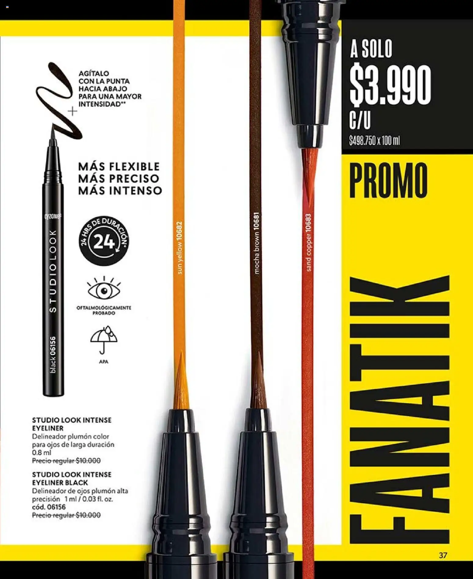 Catálogo CyZone Campaña 12 │ válido desde el 06.07.2026 | Página: 37 | Productos: Flexible, Delineador de ojos, Delineador, Plumón