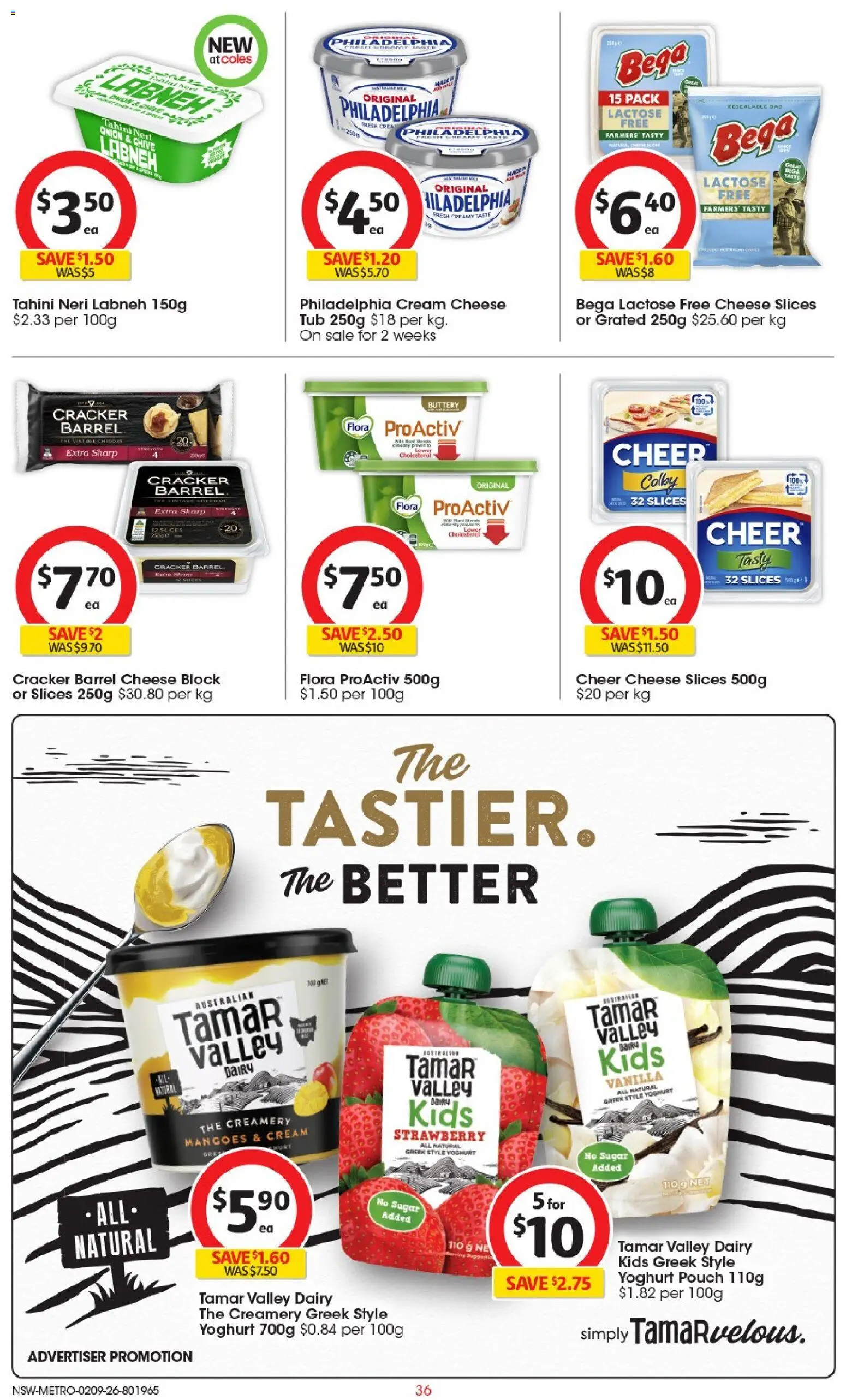 Coles catalogue - valid from 02/09/2026 | Page: 37 | Products: Yoghurt, Onion, Vanilla, Spread