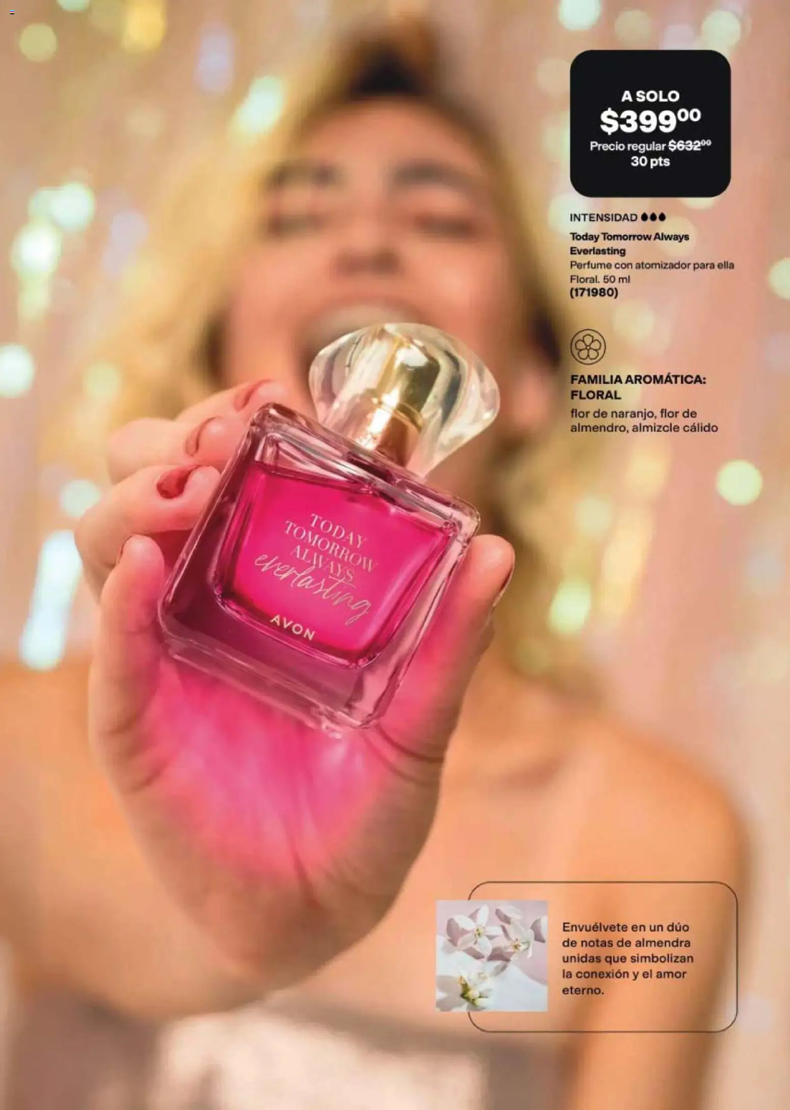 Nuevas ofertas de AVON válidas en toda la República Mexicana desde el 21/08/2026. ¡Encuentra las mejores ofertas en AVON campaña 13 2026! | Página: 73 | Productos: Almendra, Perfume