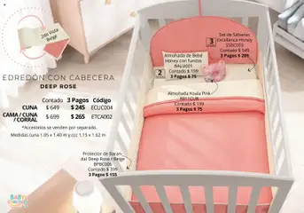 Vista previa de Colchas Concord catálogo Baby, nuevo folleto de la tienda, válido en México a partir del 01.05.2026 | Página: 3 | Productos: Cabecera, Almohada, Cuna, Sabanas