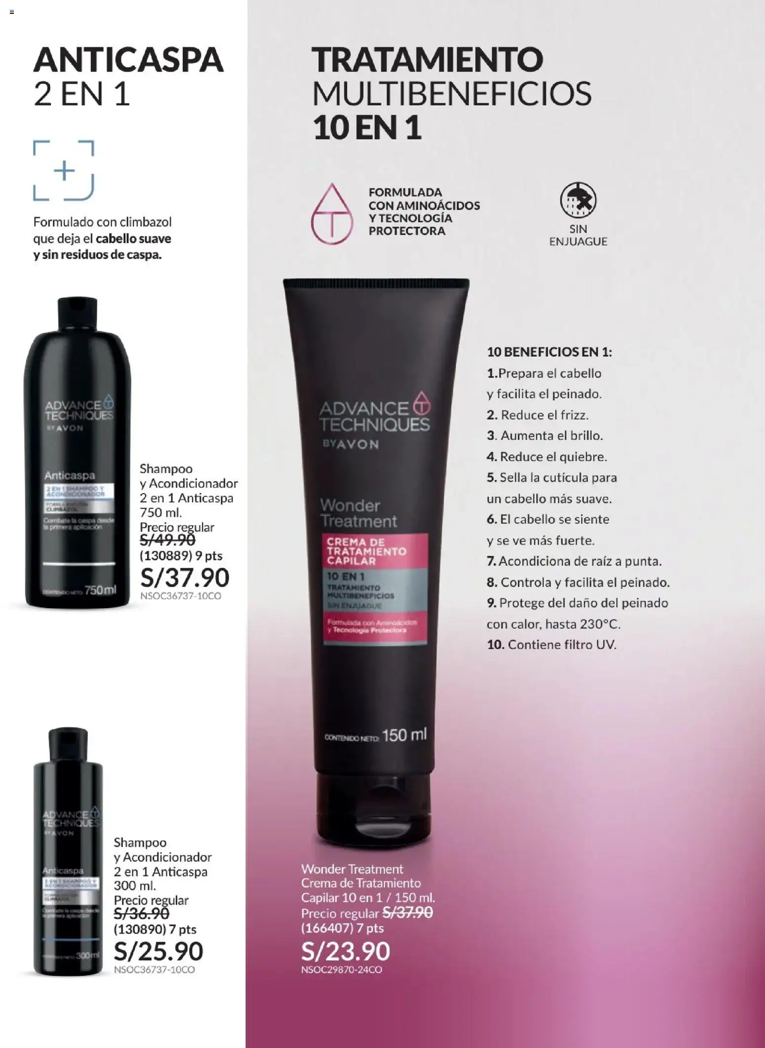 Catálogo Avon válido desde 01/07/2026 | Página: 171 | Productos: Shampoo, Acondicionador, Crema