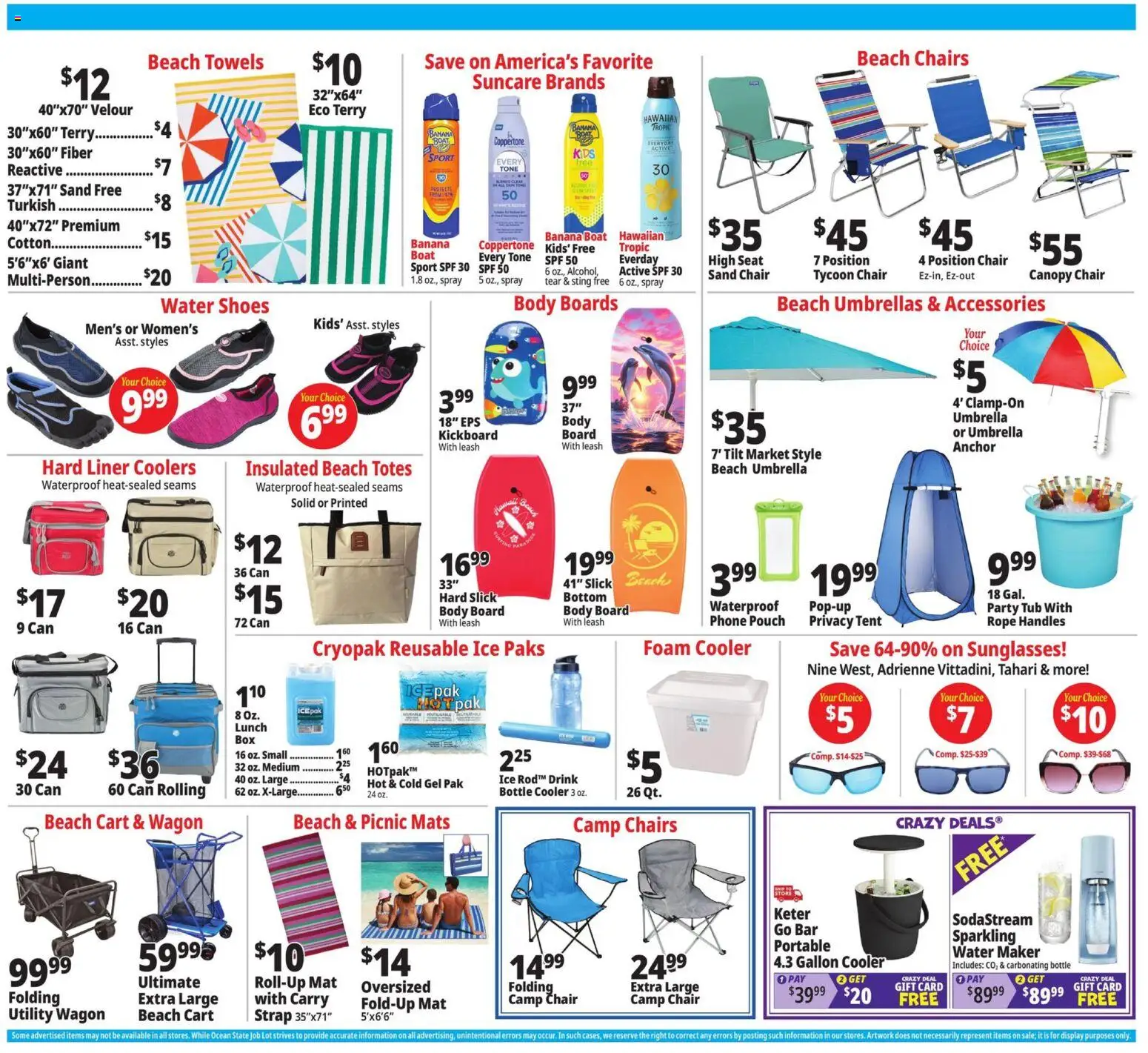Ocean State Job Lot Weekly Ad - valid from 07/30/2026 | Page: 3 | Products: Chair, Anchor, Tent, Ice