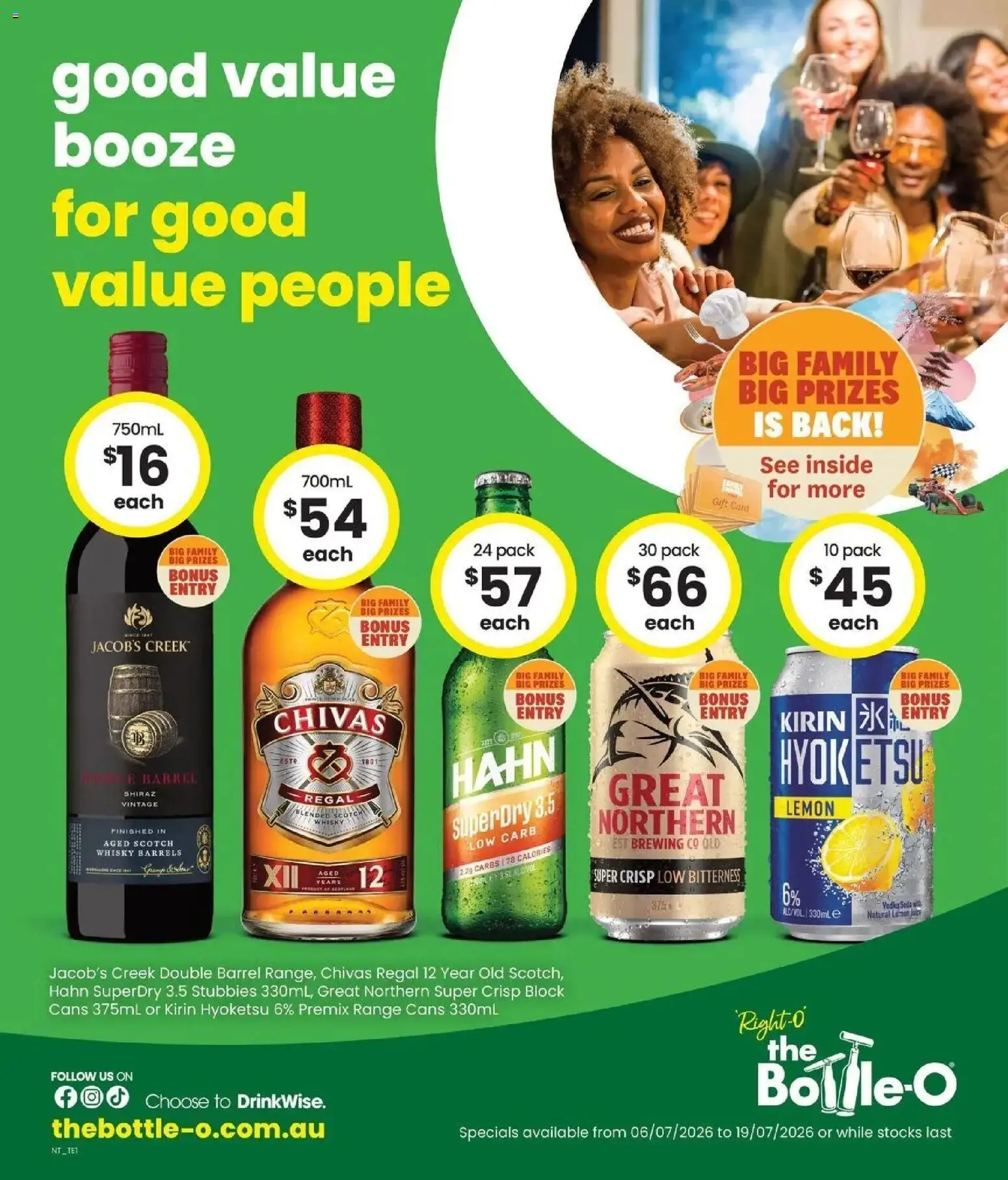 The Bottle-O catalogue - valid from 06/07/2026 | Page: 1 | Products: Juice, Lemon, Scotch