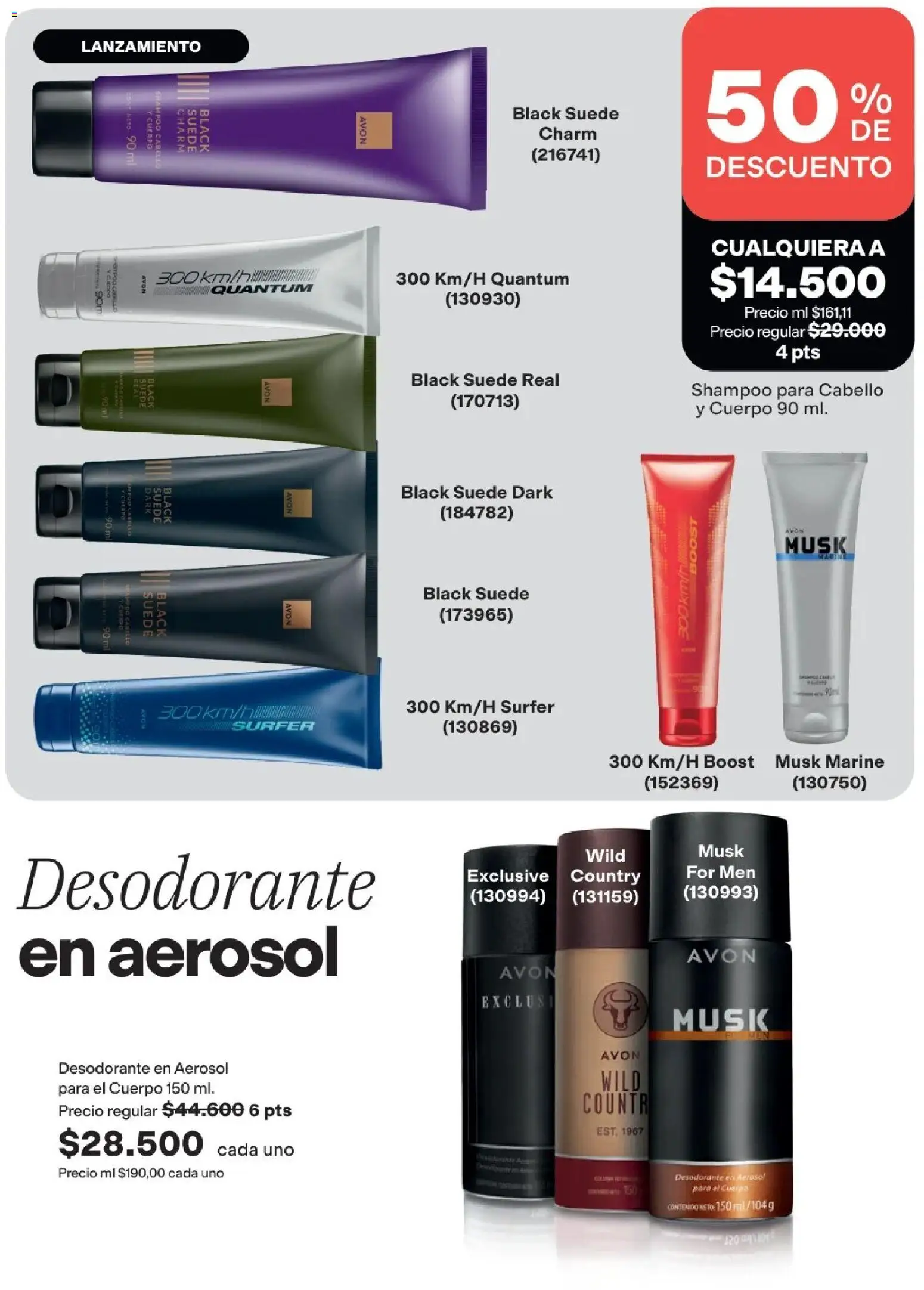 Avon revista - valida desde el 01.08.2026 | Página: 161 | Productos: Shampoo, Desodorante