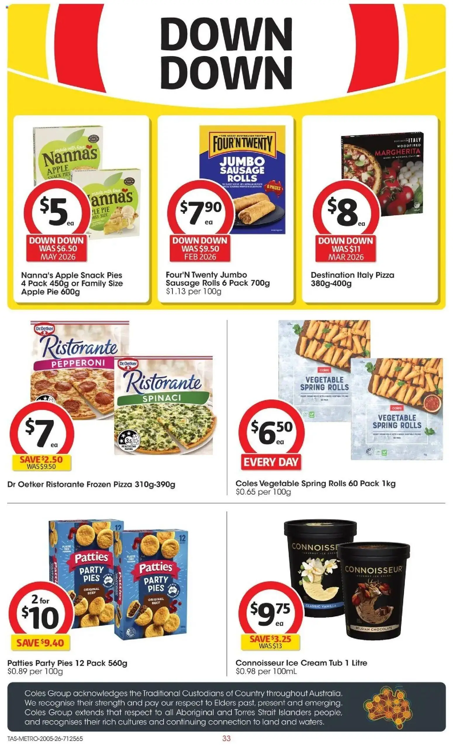 Coles catalogue - valid from 19.05.2026 | Page: 33 | Products: Chocolate, Pizza, Ice cream, Pies