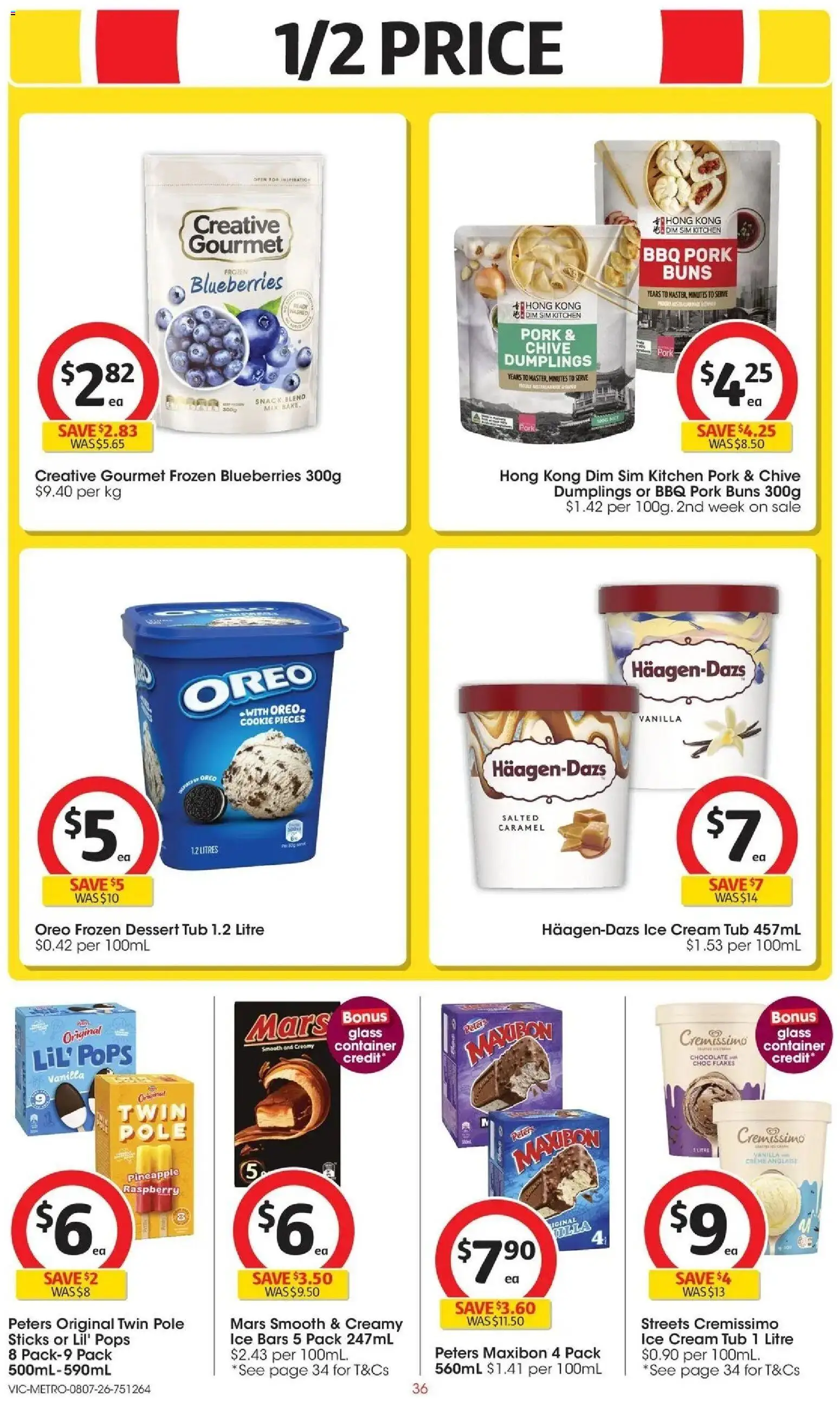 Coles catalogue - valid from 07/07/2026 | Page: 36 | Products: Chocolate, Pineapple, Blueberries, Raspberry