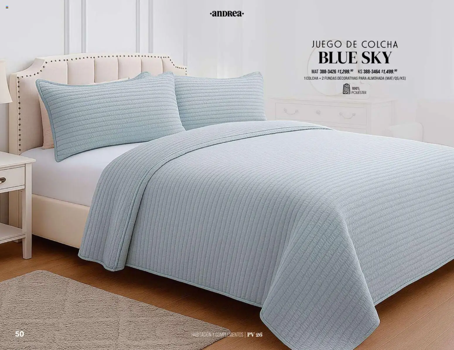 Nuevas ofertas de Andrea válidas en toda la República Mexicana desde el 25/01/2026. ¡Encuentra las mejores ofertas en Andrea catálogo Home! | Página: 50 | Productos: Juego, Almohada