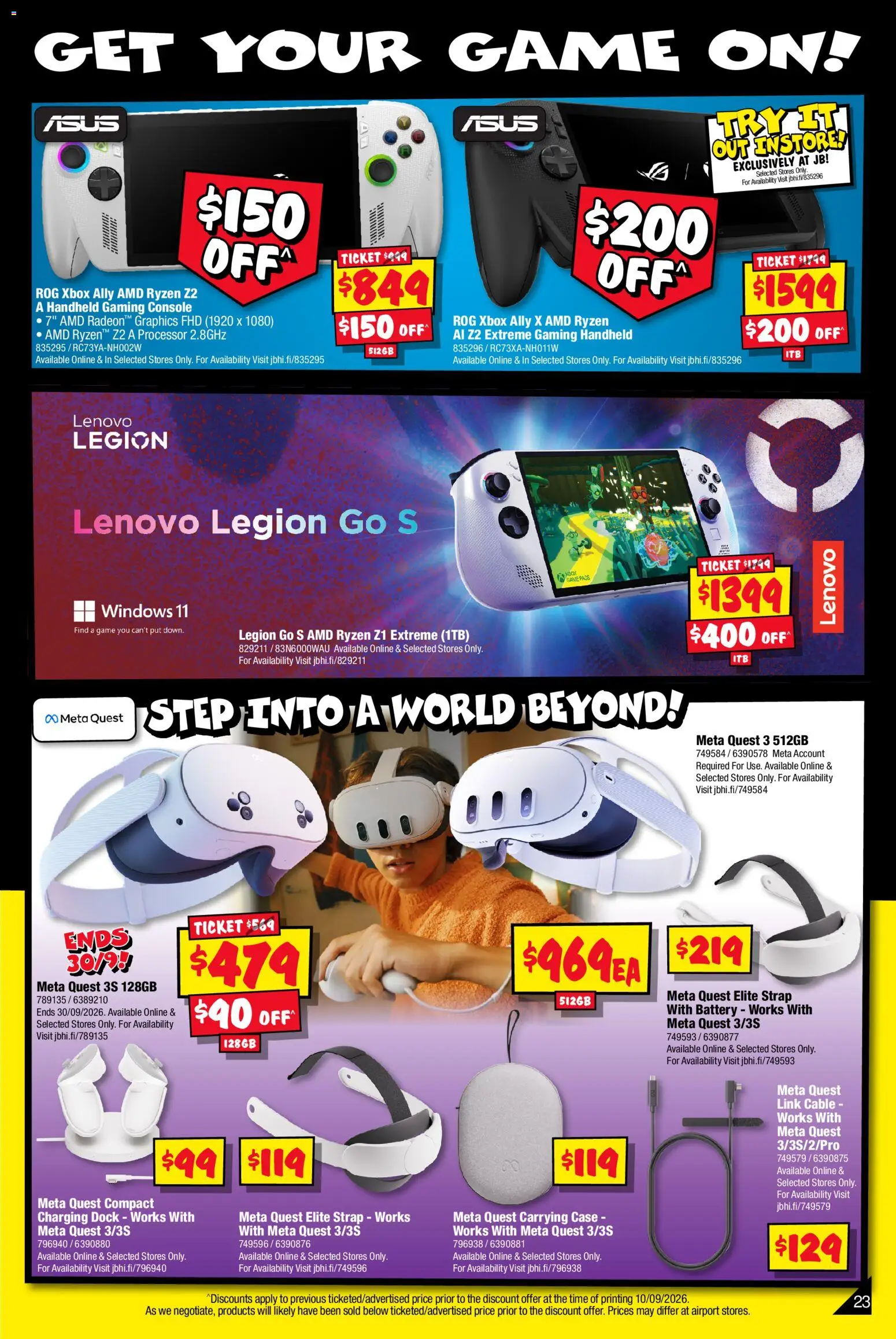 JB Hi-Fi catalogue - valid from 24/09/2026 | Page: 23 | Products: Cable, Gaming console, Xbox, Case