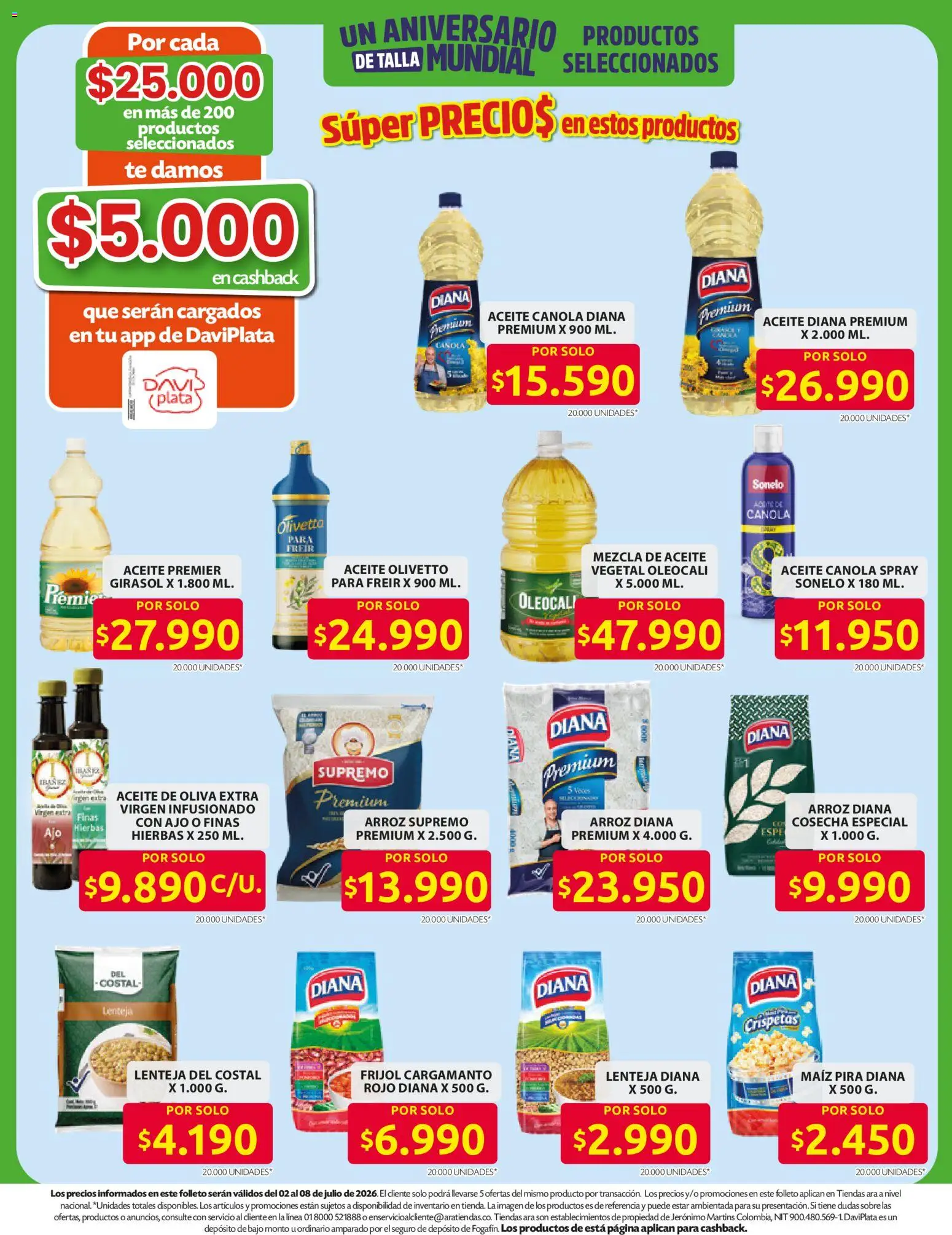 Ara revista - valida desde el 11/06/2026 | Página: 5 | Productos: Ajo, Champaña, Sobre, Taburete