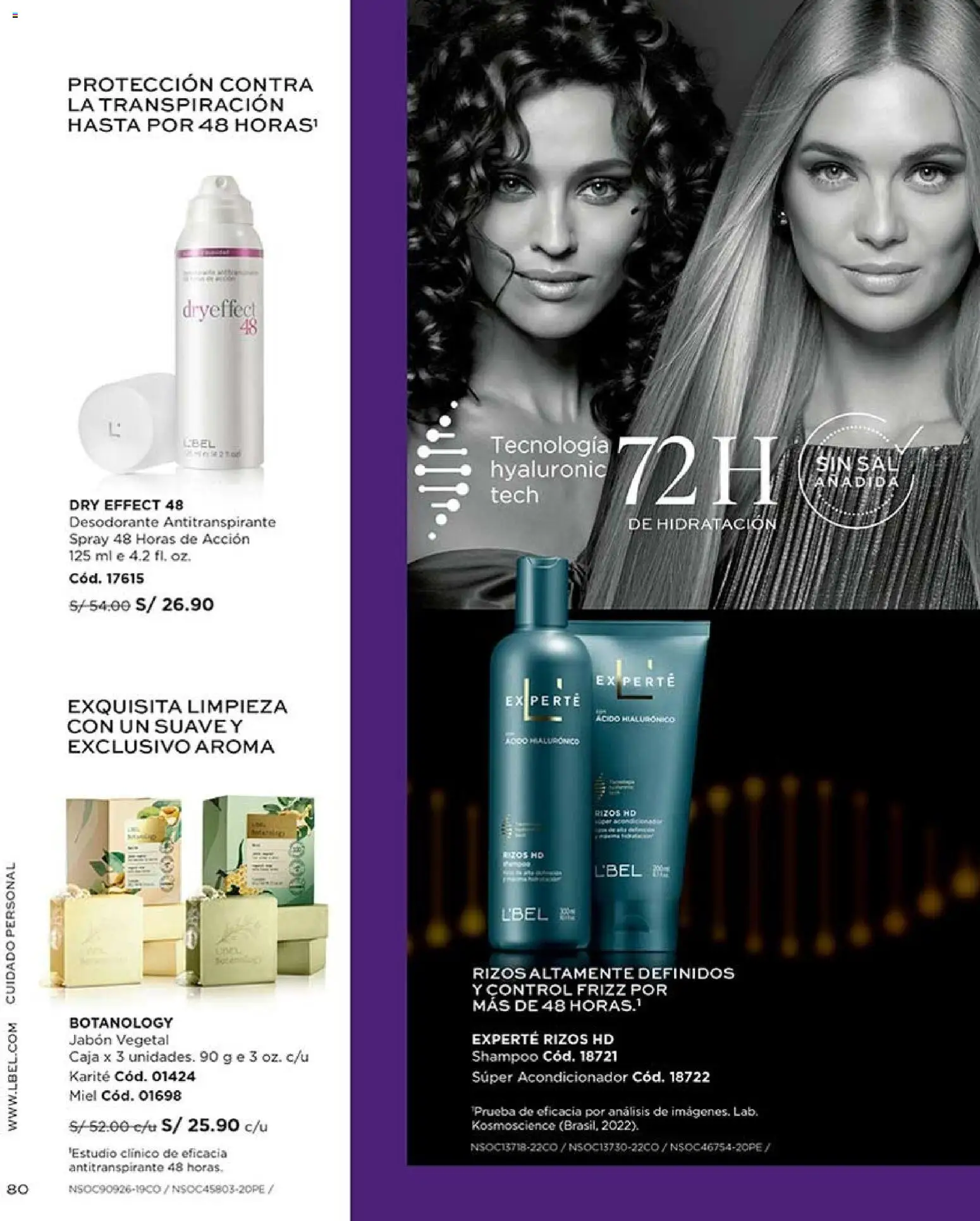 Catálogo L'Bel válido desde 20/06/2026 | Página: 80 | Productos: Shampoo, Acondicionador, Jabón, Desodorante