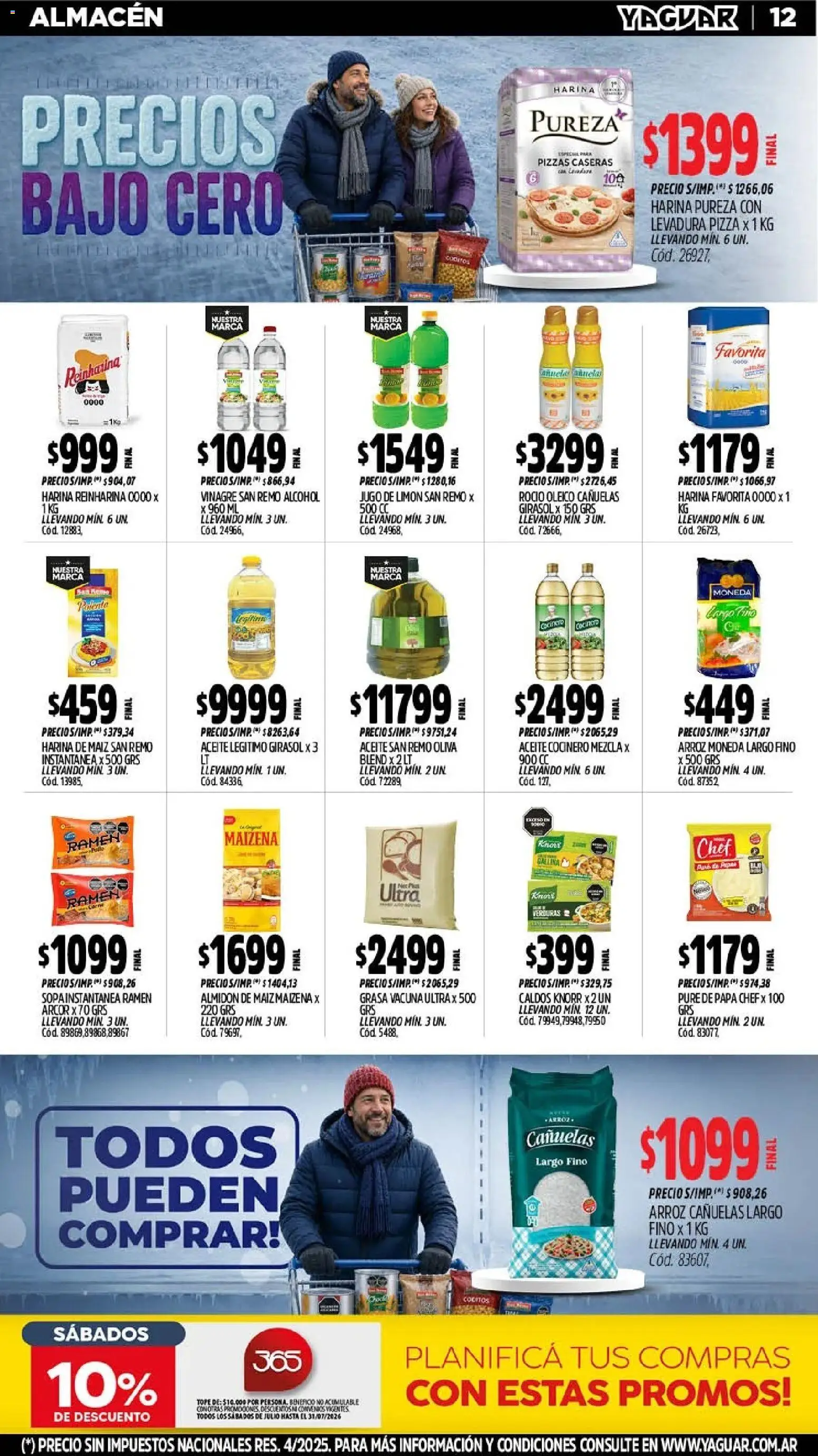Yaguar - Oferta Semanal Santa Fé │ válido desde el 27/07/2026 | Página: 14 | Productos: Papa, Aceite, Limón, Pizza