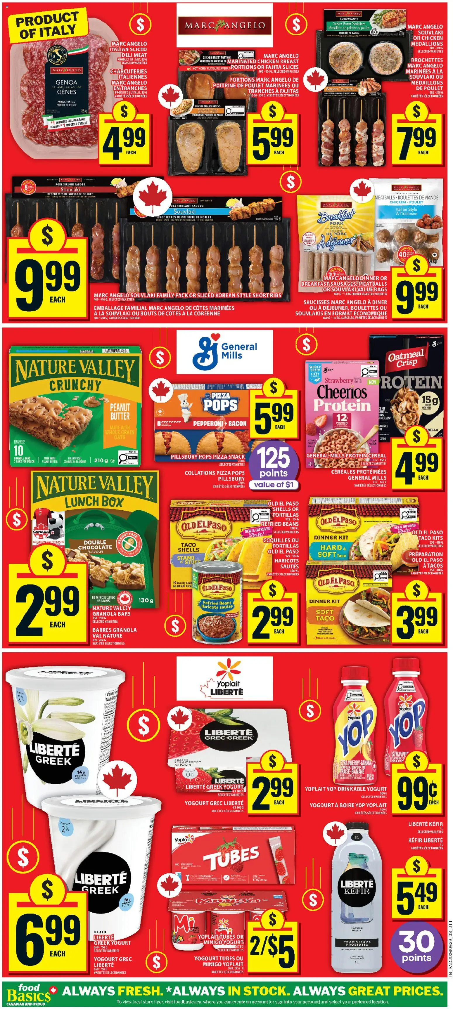 Food Basics flyer valid from Jul 2, 2026 | Page: 5 | Products: Butter, Chocolate, Pizza, Chicken