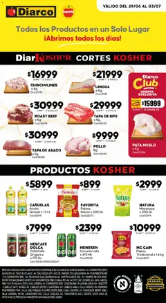 Vista previa Diarco - Ofertas Kosher válido desde el 29/06/2026