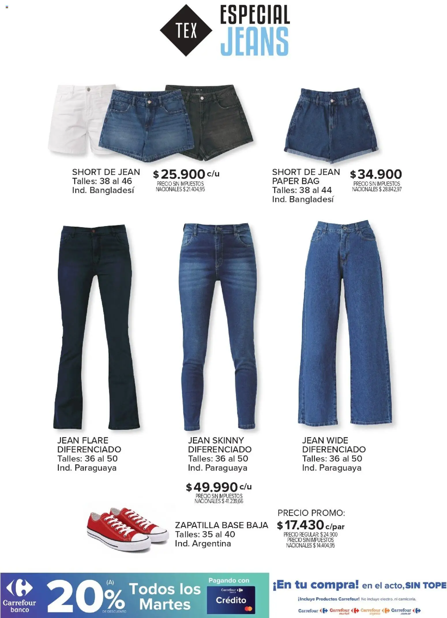 Carrefour - Tex | Especial Jeans │ válido desde el 04/09/2026 | Página: 4 | Productos: Jean, Short