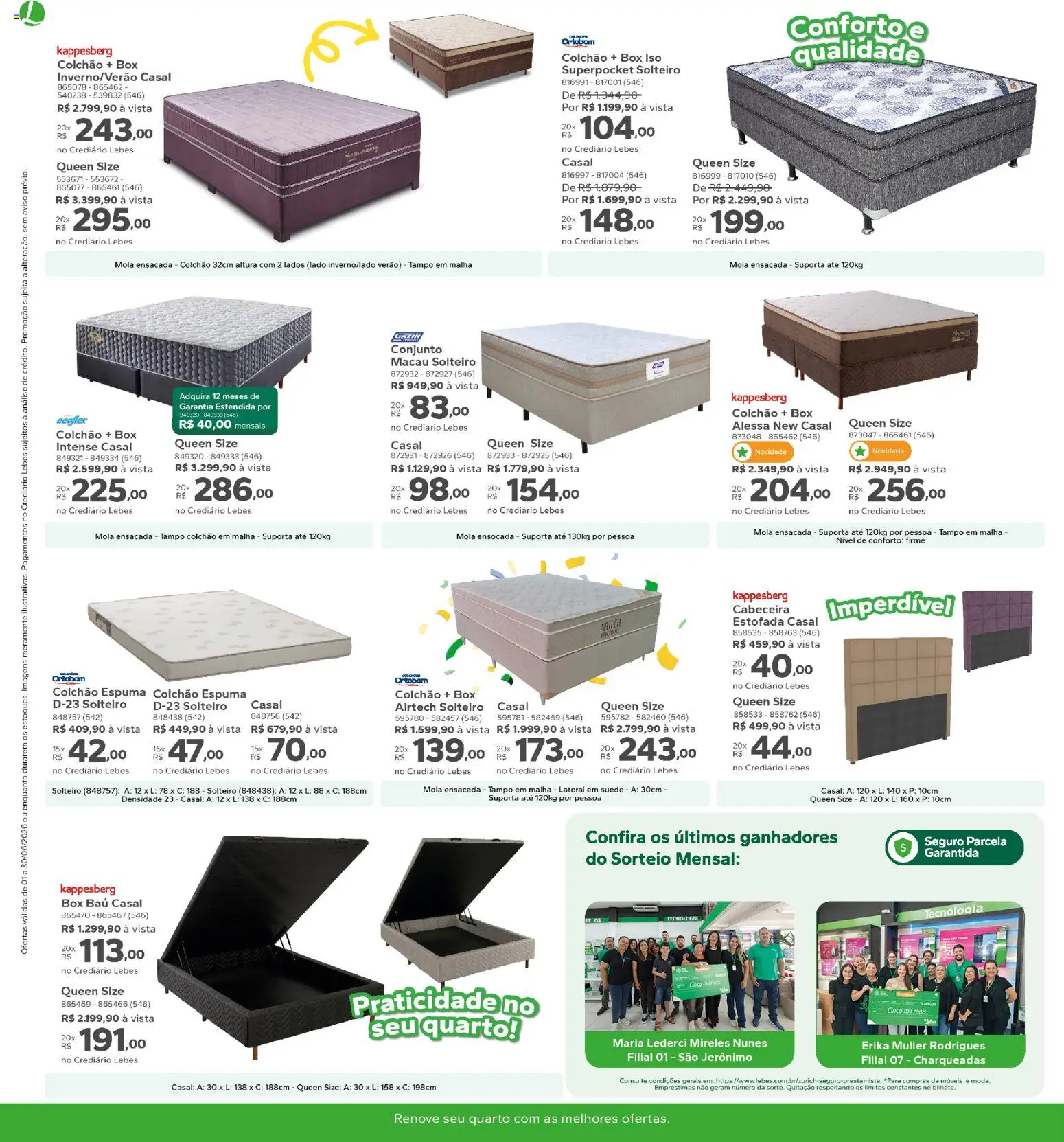 Lebes Folheto - válido de 01.06.2026 | Página: 10 | Produtos: Colchão