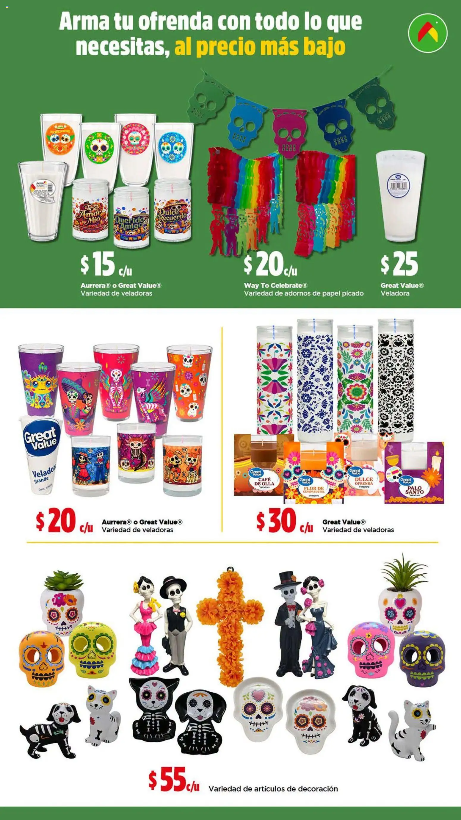 Nuevas ofertas de Bodega Aurrerá válidas en toda la República Mexicana desde el 17/09/2026. ¡Encuentra las mejores ofertas en Bodega Aurrerá folleto Día de Muertos! | Página: 2 | Productos: Café, Dulces, Decoración, Dulce