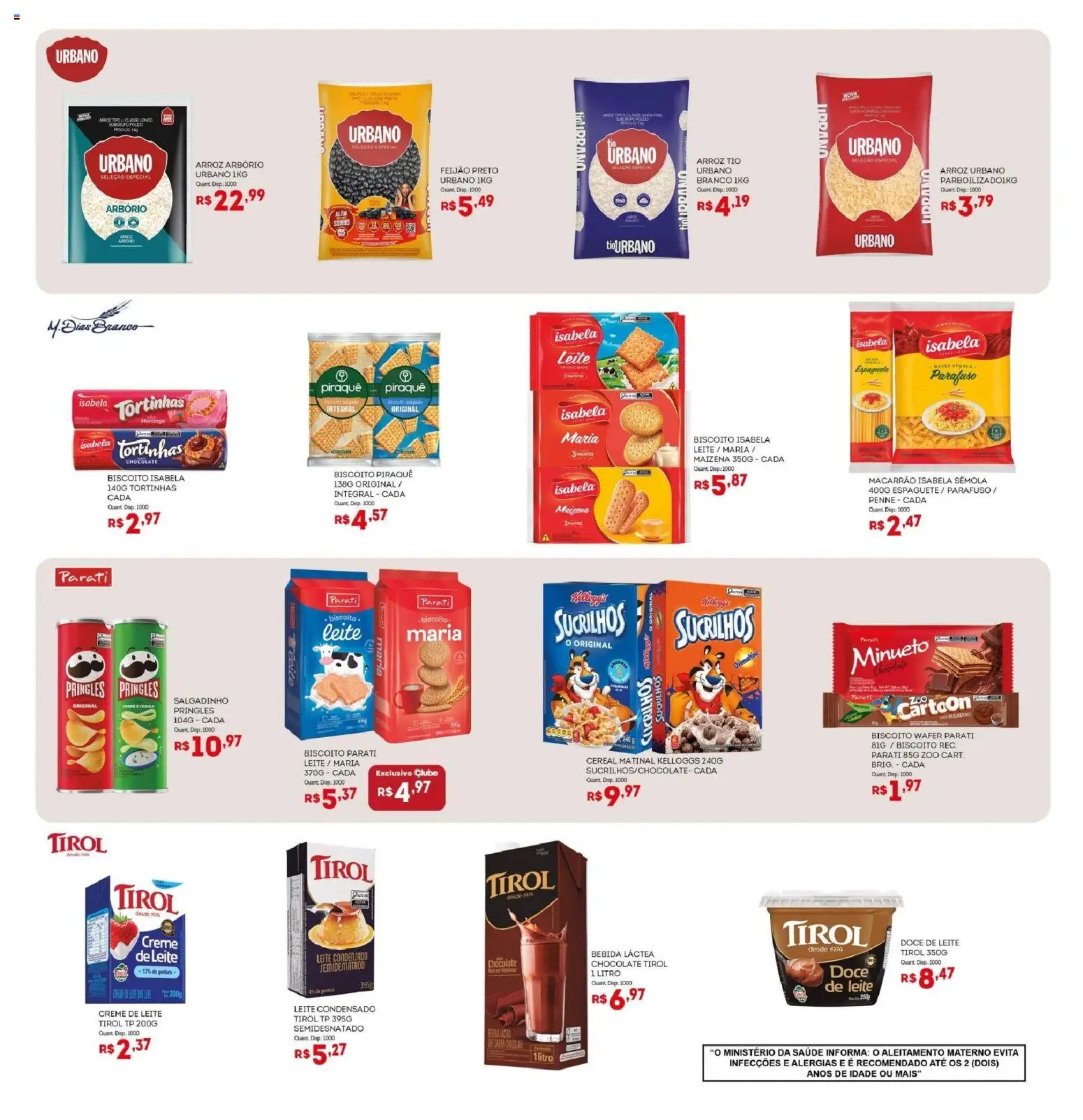 Bistek Supermercados Folheto - válido de 06.05.2026 | Página: 8 | Produtos: Leite, Macarrão, Creme, Creme de leite