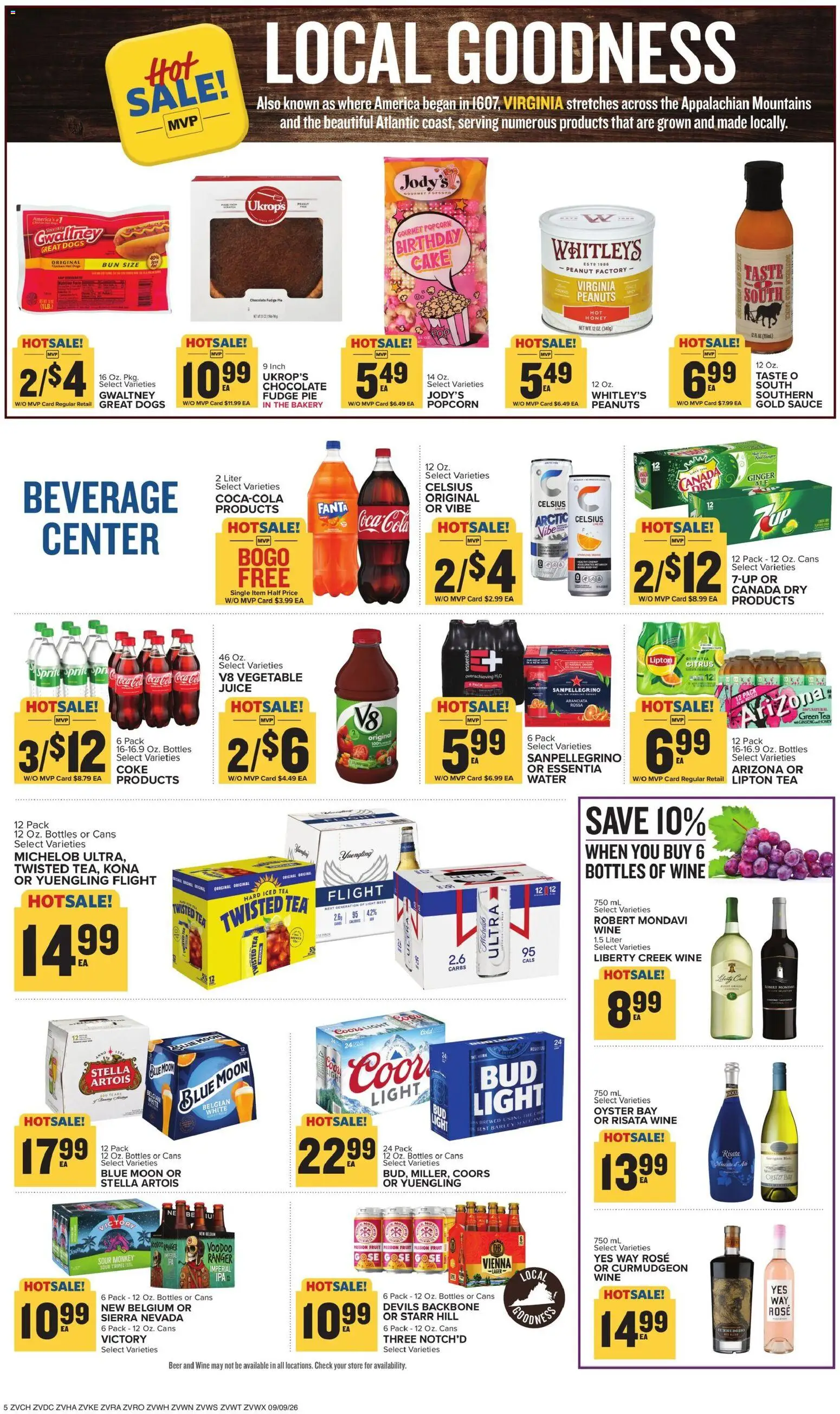 Food Lion Weekly Ad - valid from 09/09/2026 | Page: 10 | Products: Chocolate, Tea, Water, Sauce